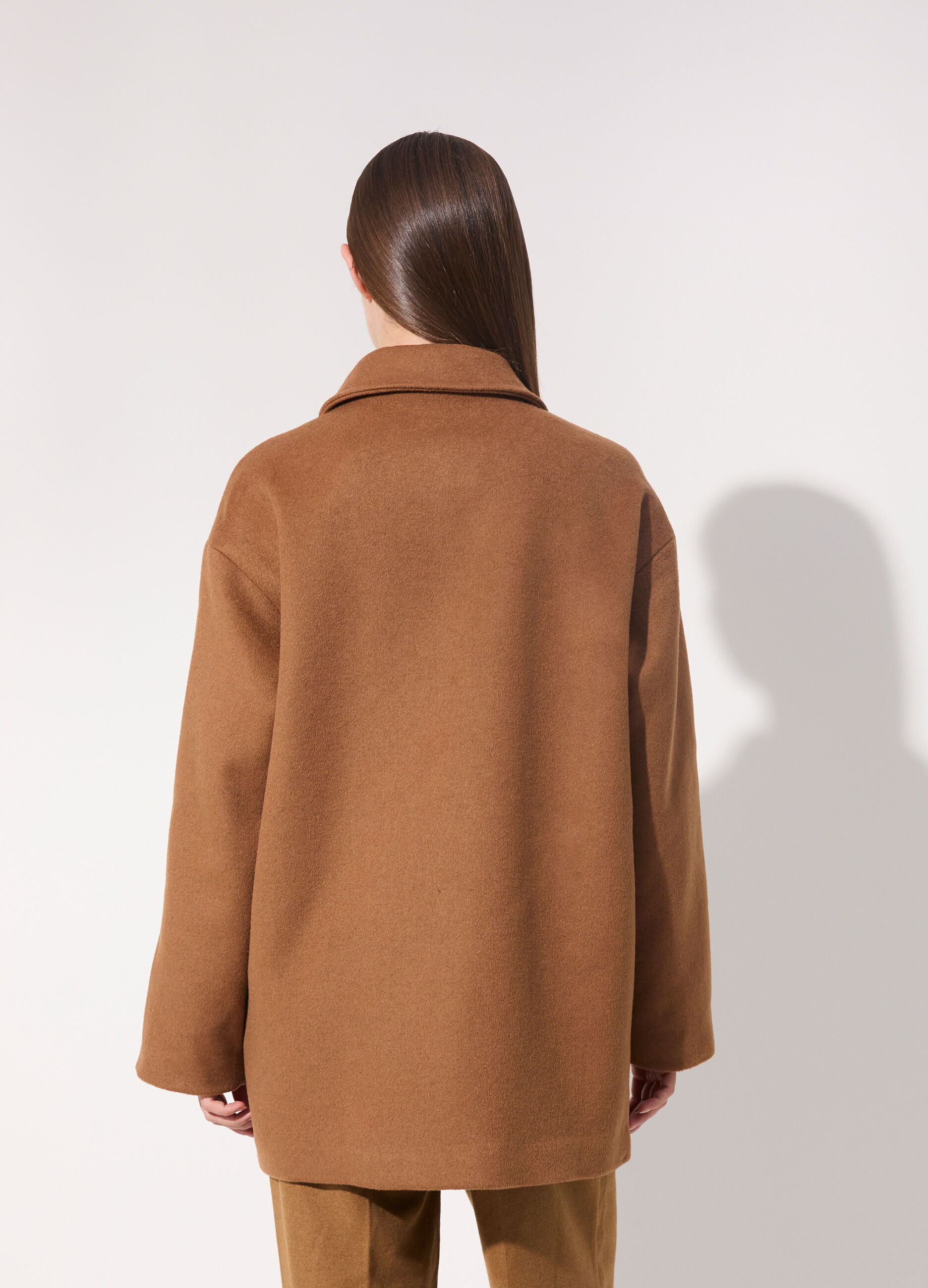 Cappotto montgomery corto in misto lana donna_2