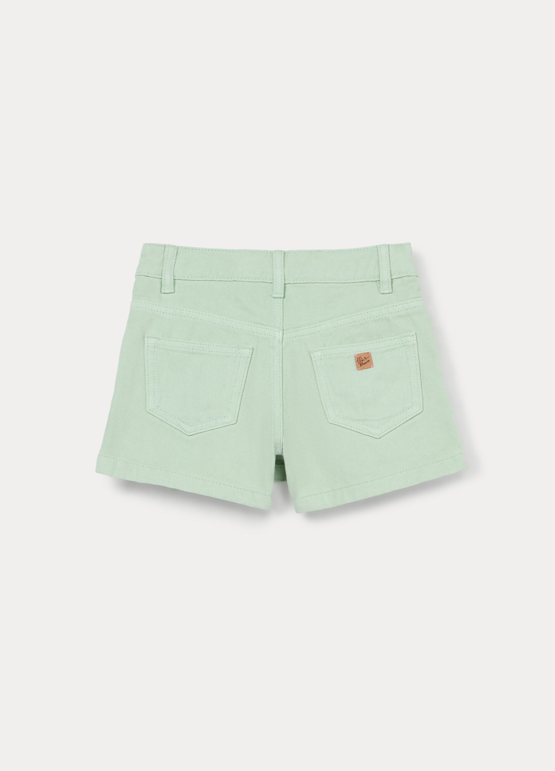 Gonna pantalone in denim di puro cotone bambina_1