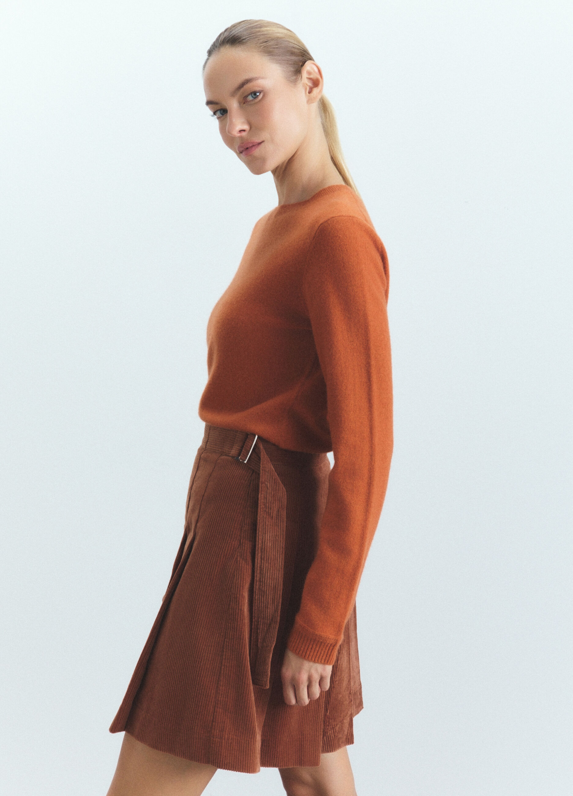 Pullover girocollo in puro cashmere donna_2