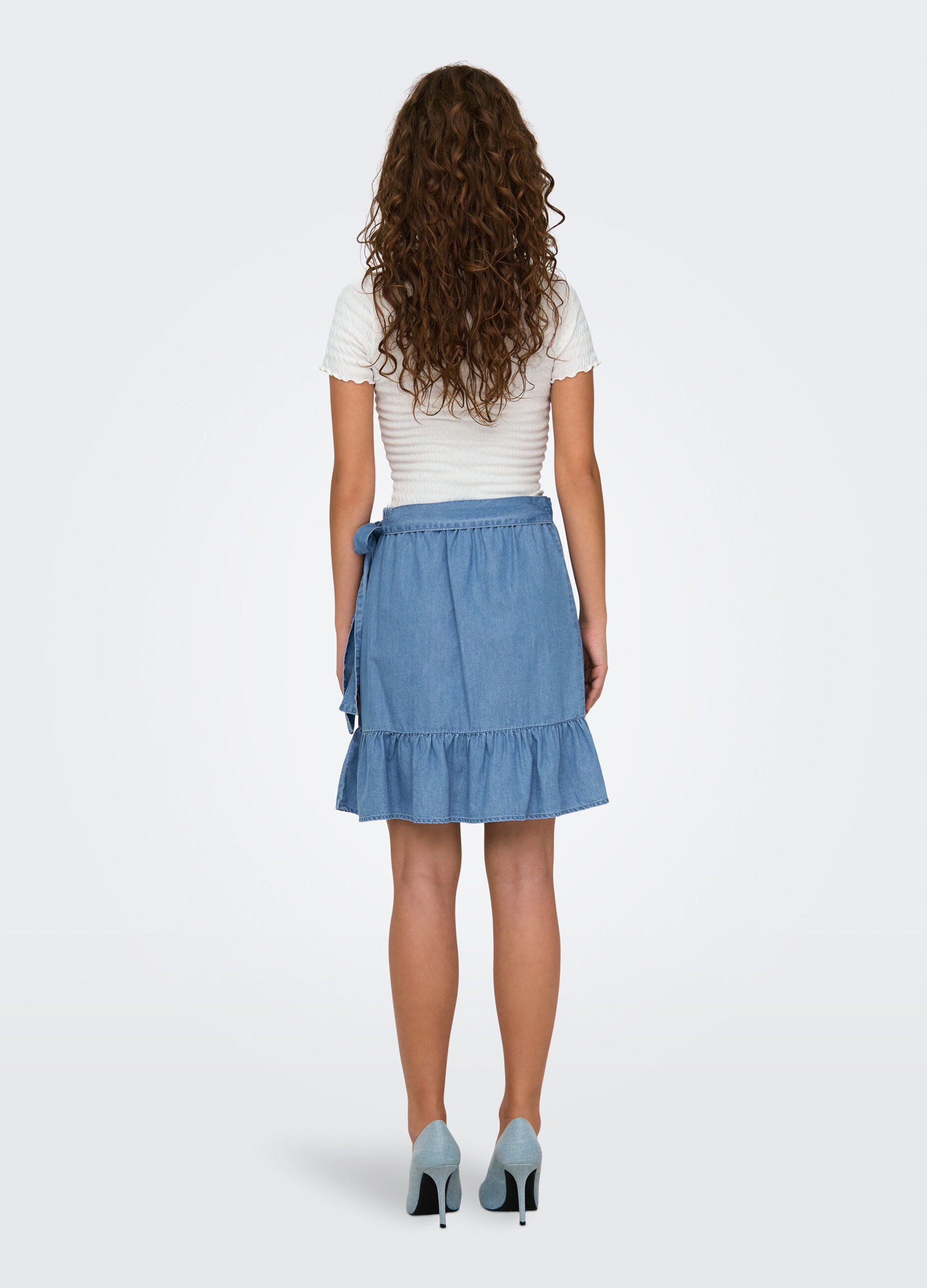 Gonna a portafoglio in denim donna_1