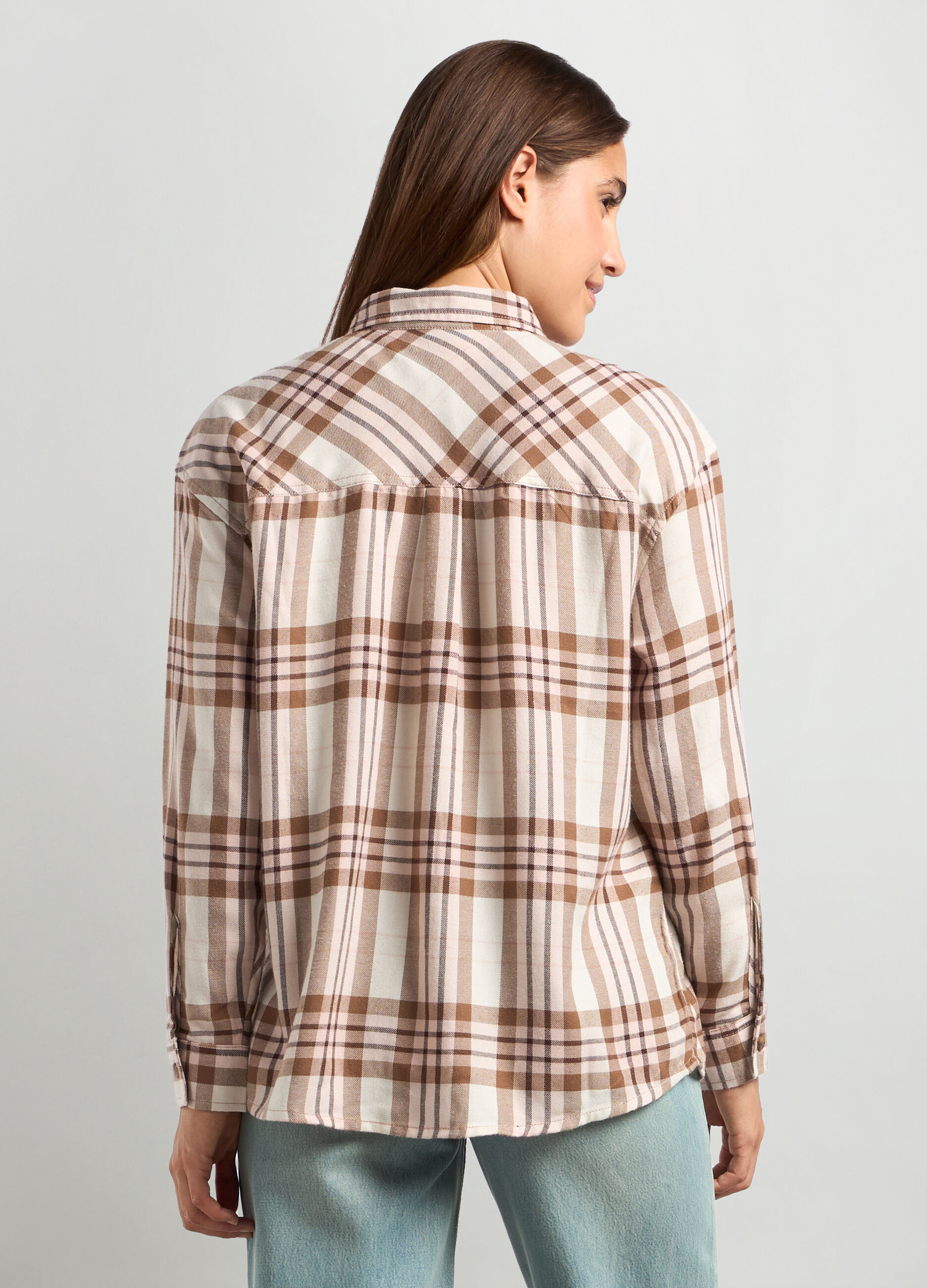 Camicia in flanella a quadri donna_1