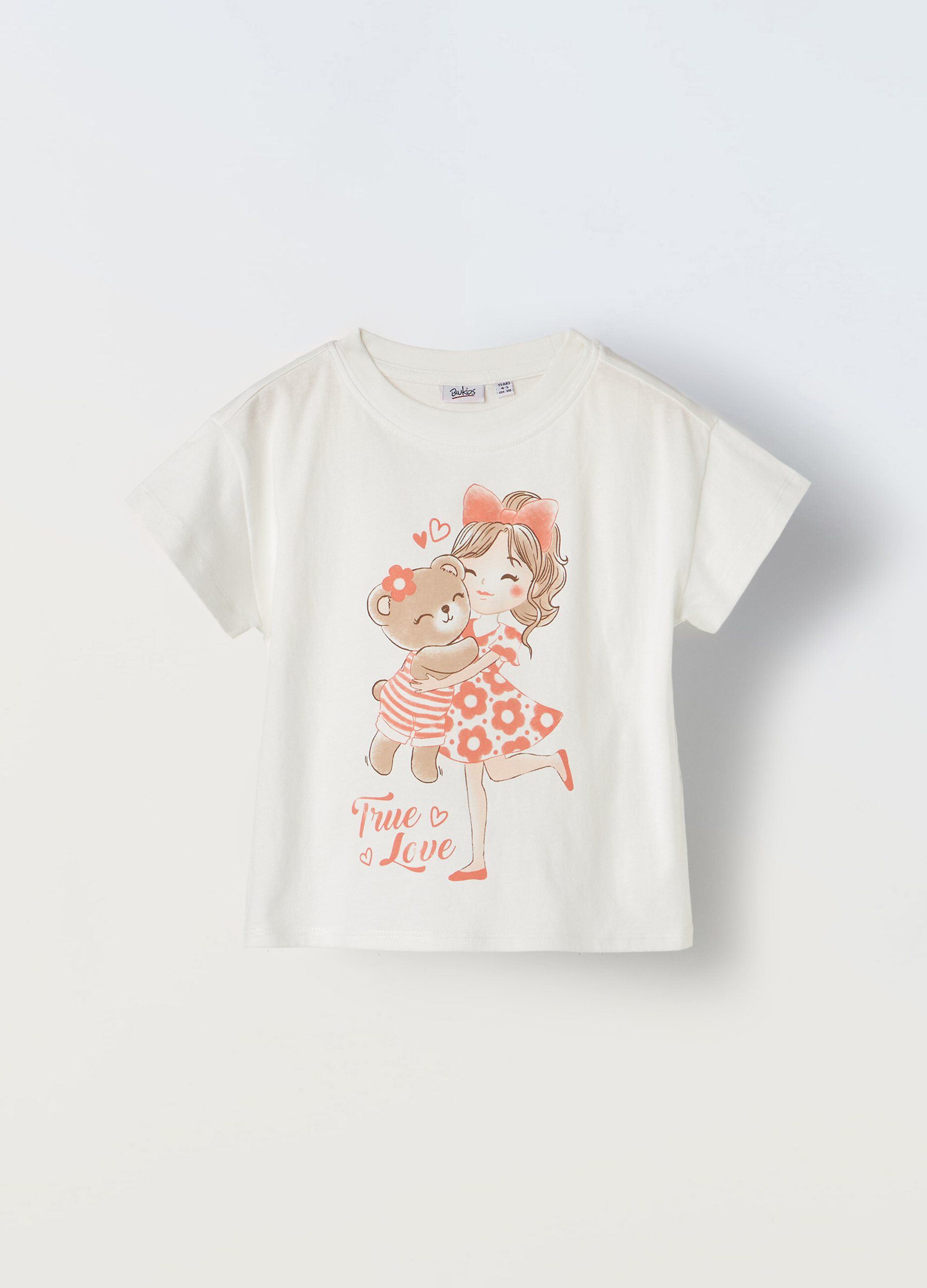 T-shirt in puro cotone bambina