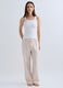Pantaloni lunghi pigiama in jersey di puro cotone donna_0
