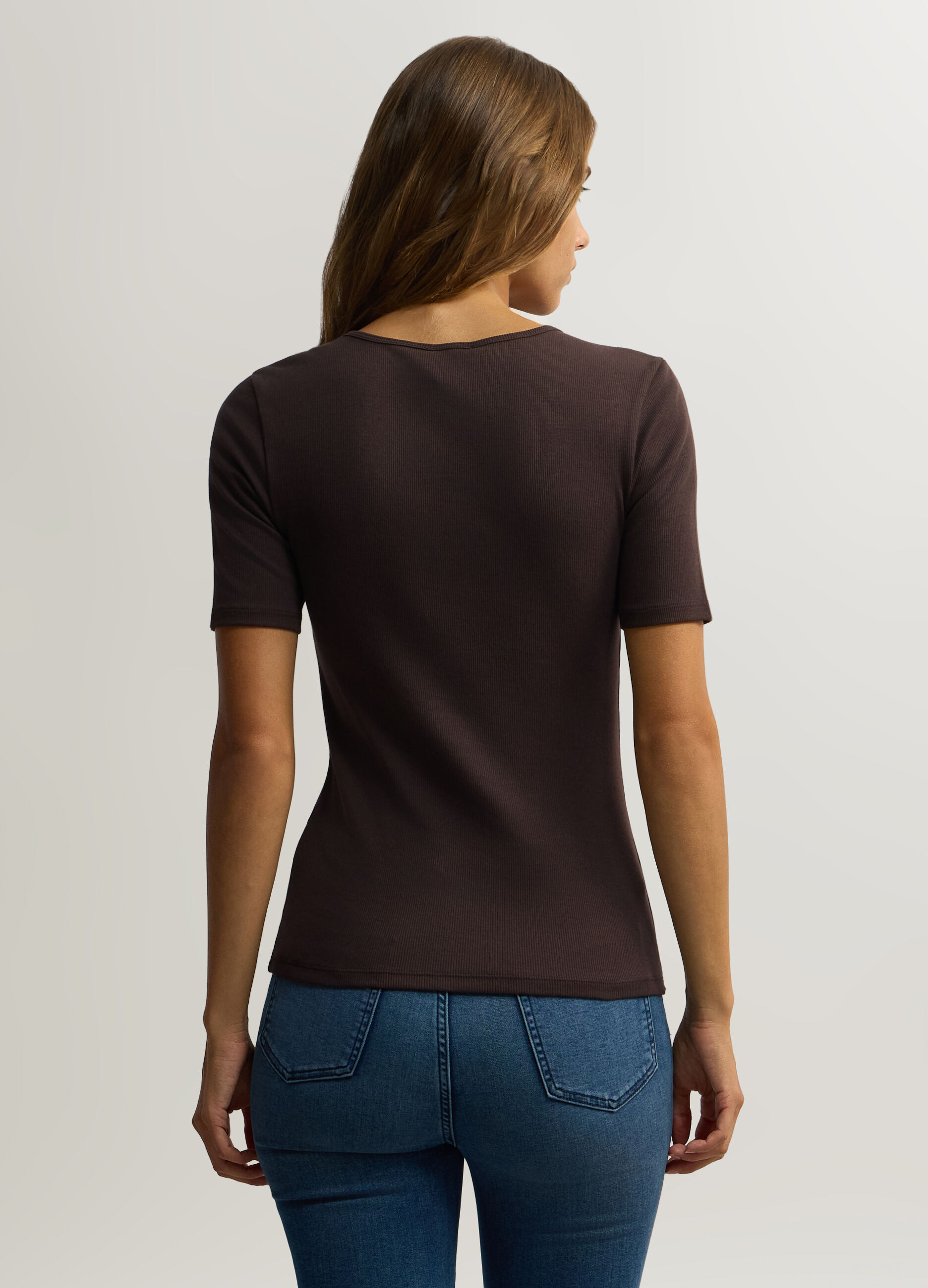 T-shirt girocollo stretch donna_1