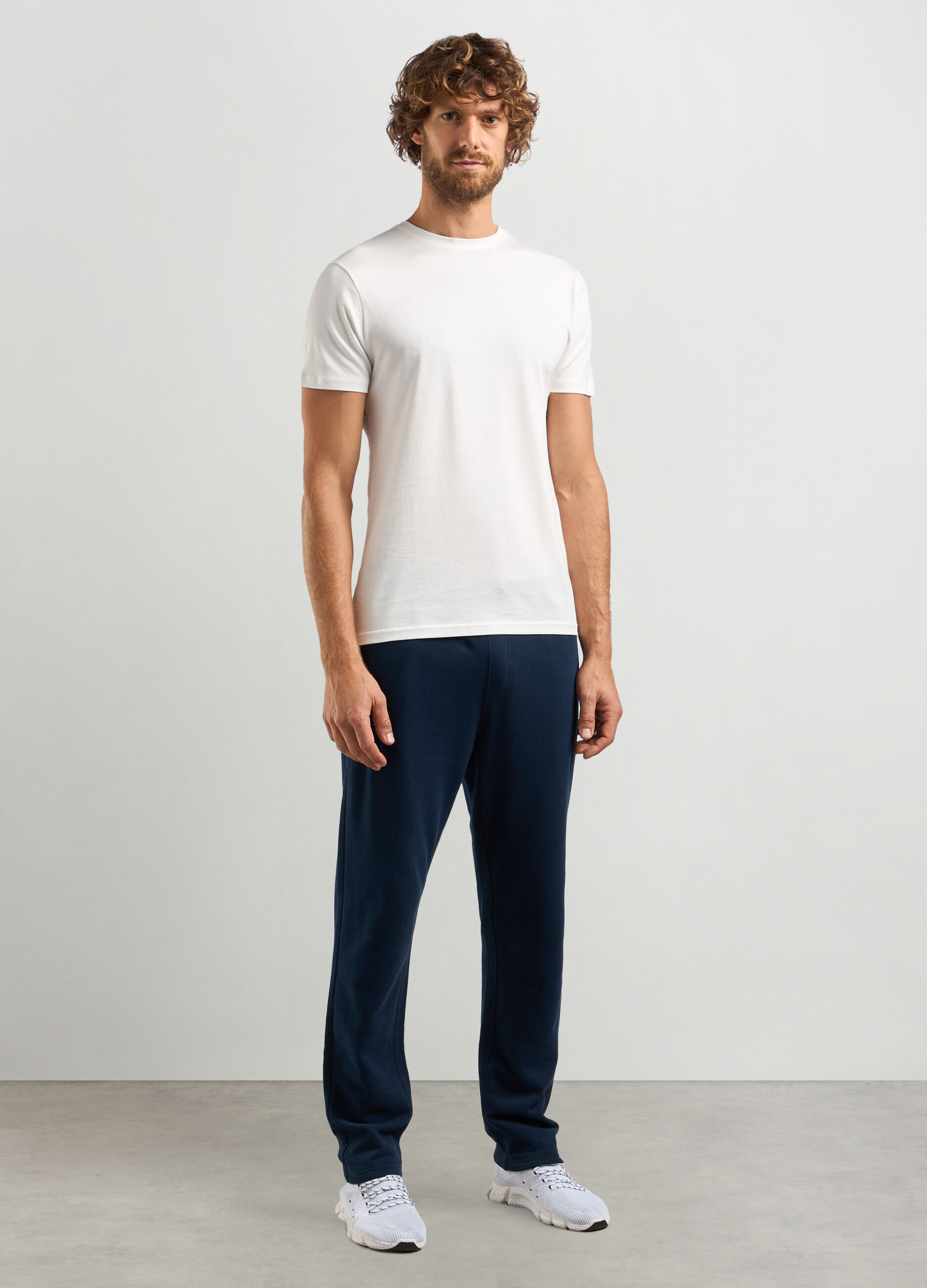 Joggers in felpa di cotone uomo_0