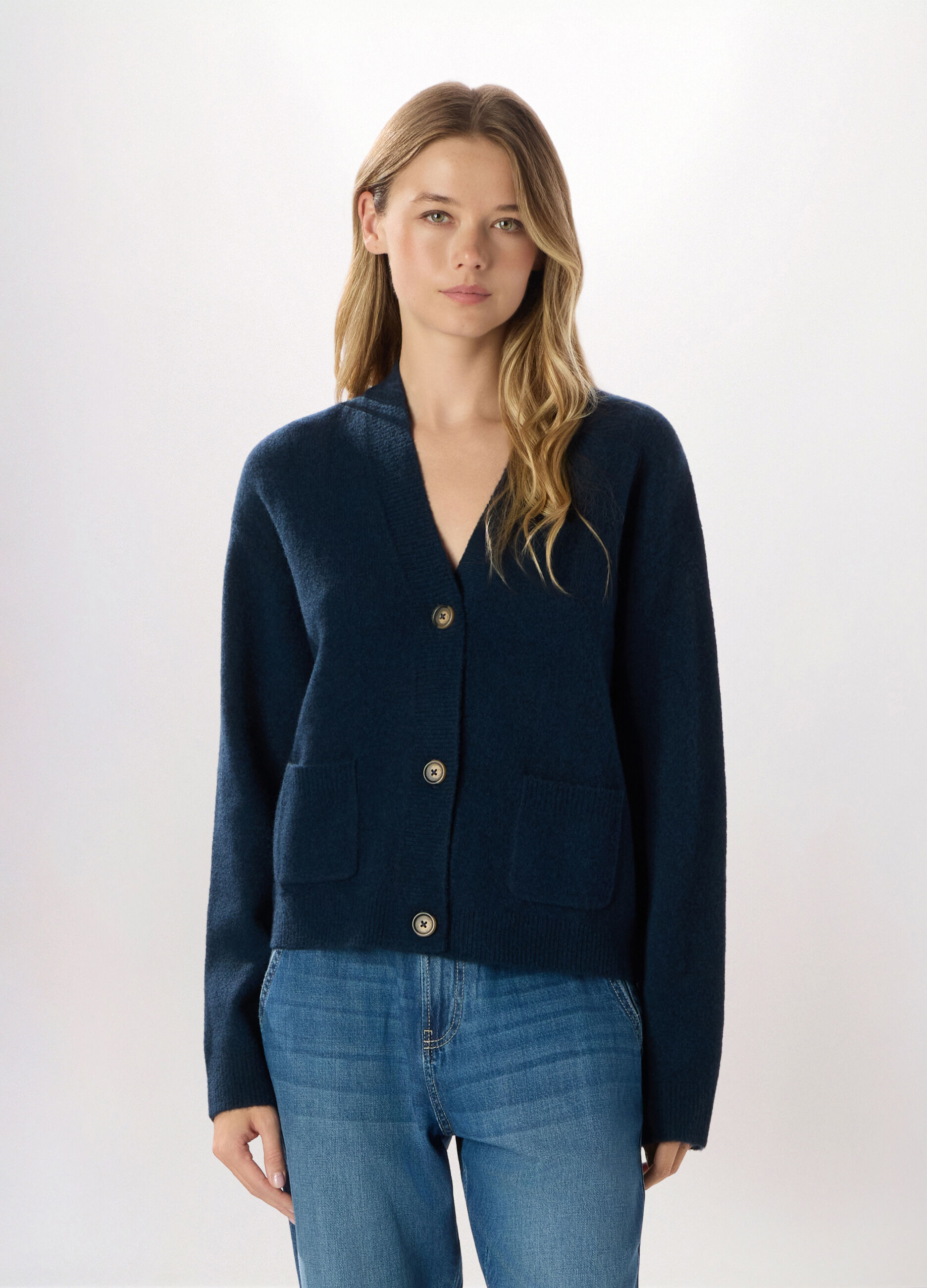 Cardigan misto lana donna_0