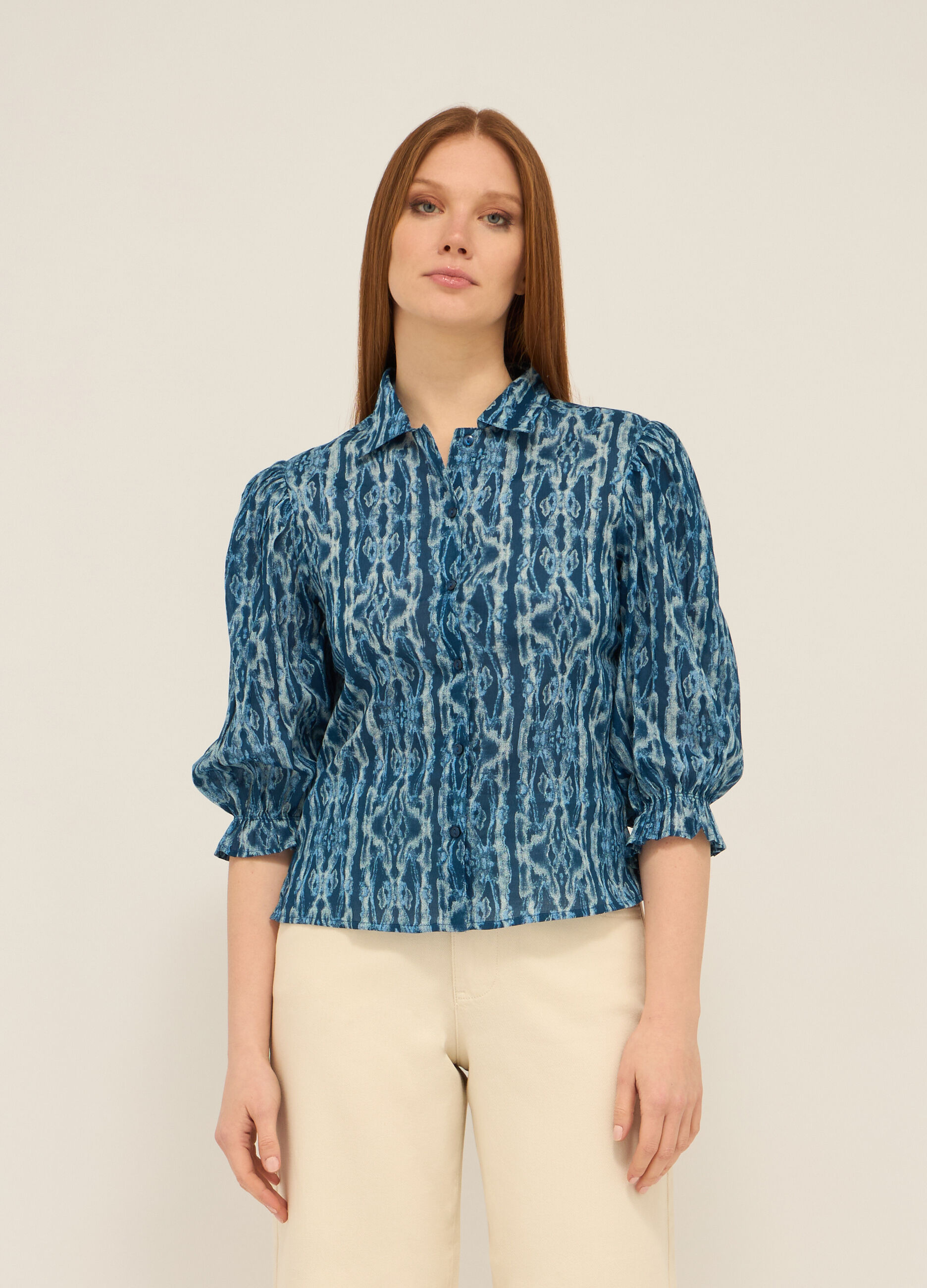 Camicia in puro cotone voile donna_0