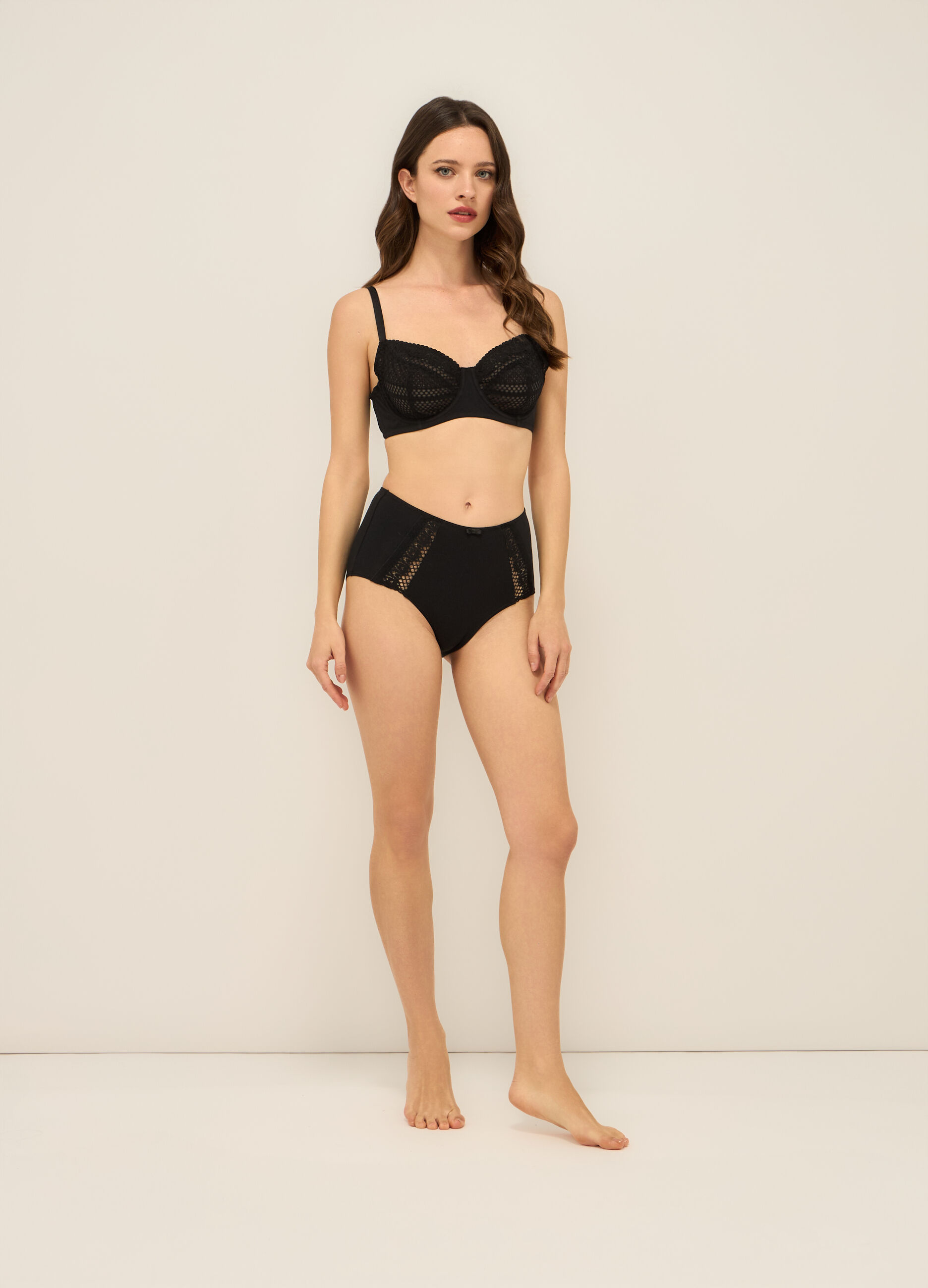 Slip a vita alta in jersey di cotone stretch donna_0