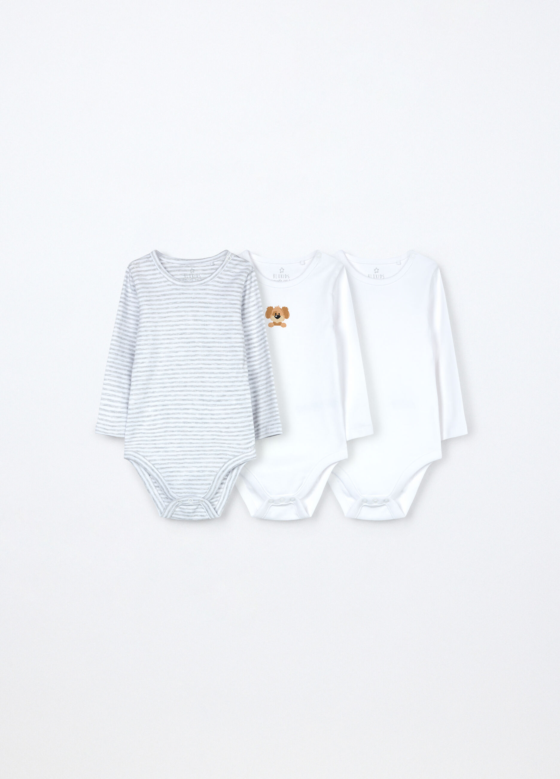 Pack 3 body in interlock di puro cotone neonato_0