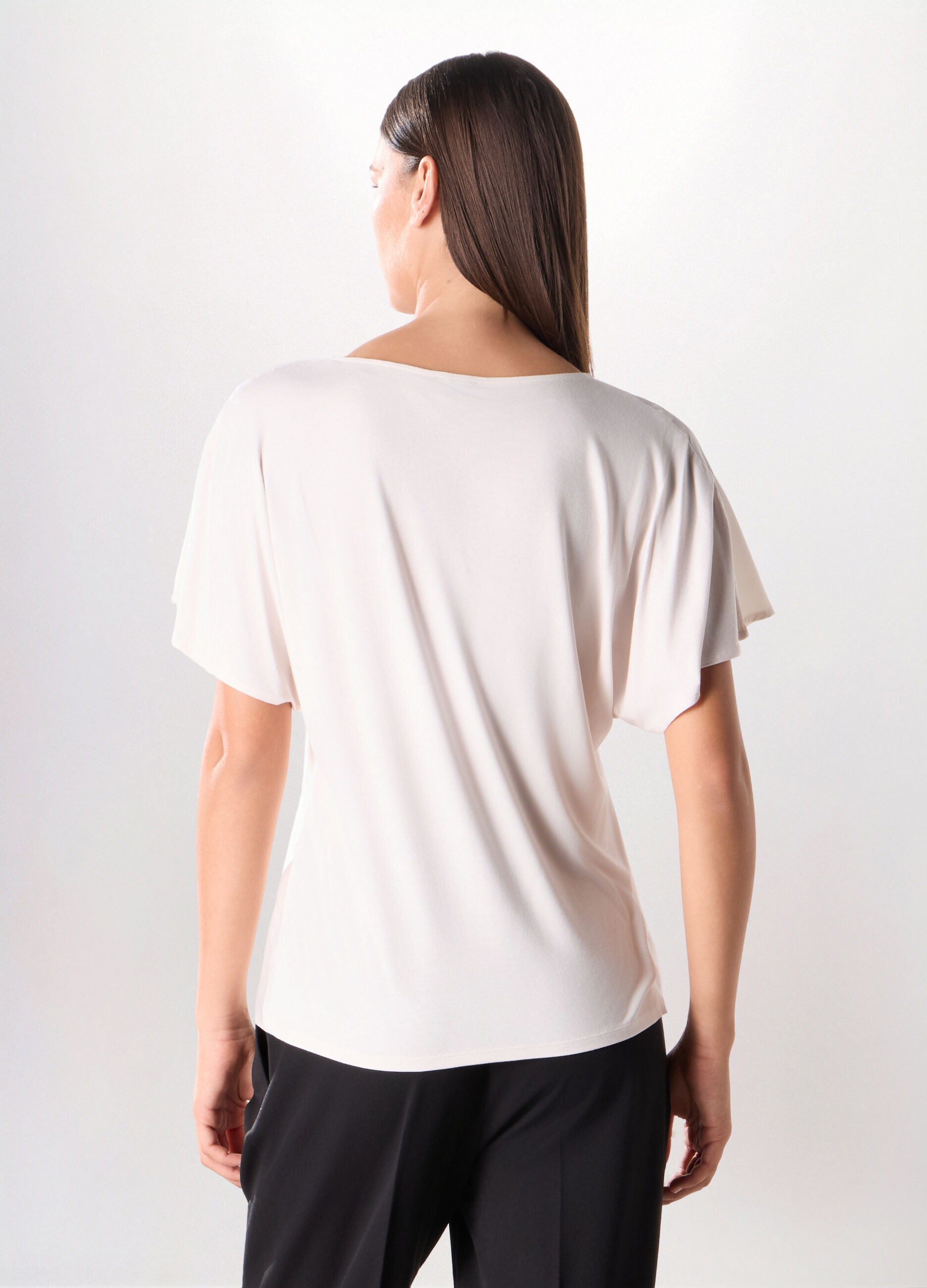 T-shirt in jersey di viscosa stretch donna_1