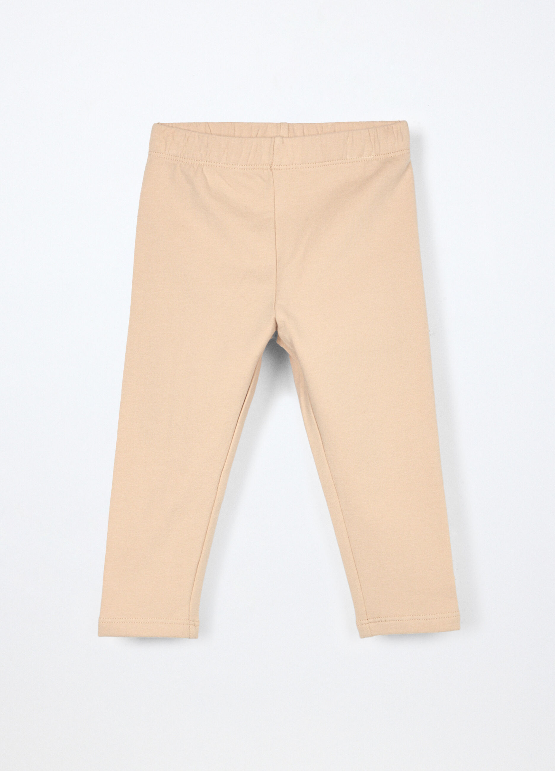 Leggings in cotone fleece stretch neonata_0