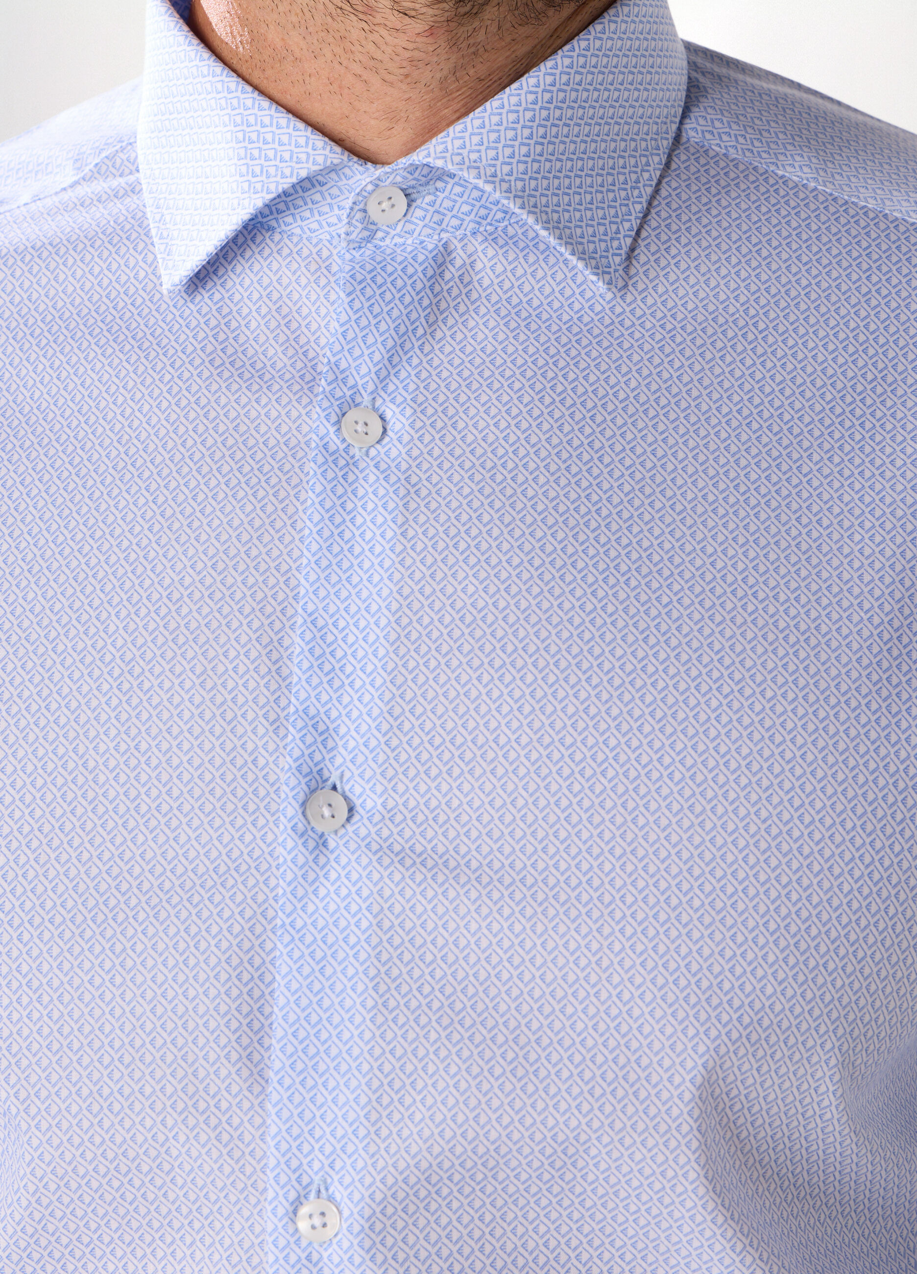 Camicia slim fit con stampa uomo_2