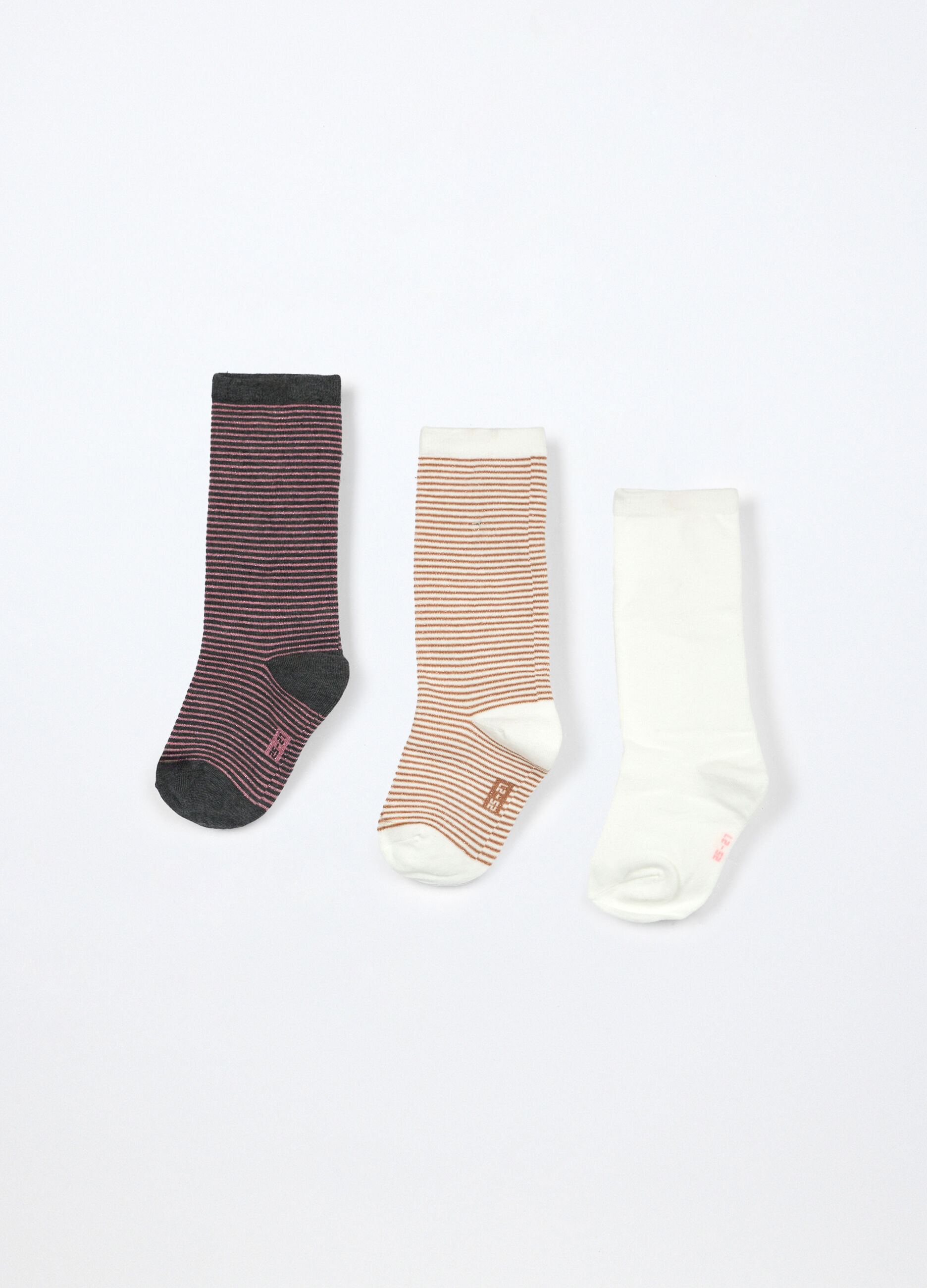 Pack 3 calze lunghe misto cotone stretch bambina_1