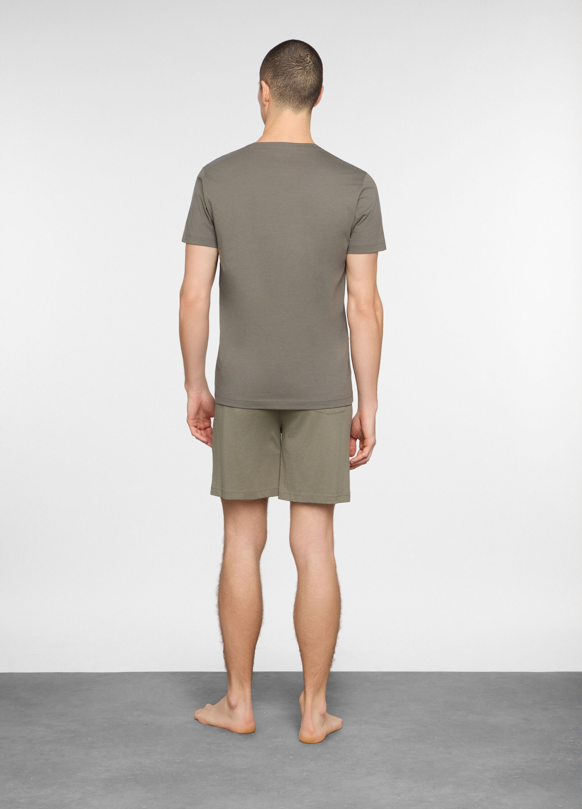 Pigiama corto con stampa uomo_1