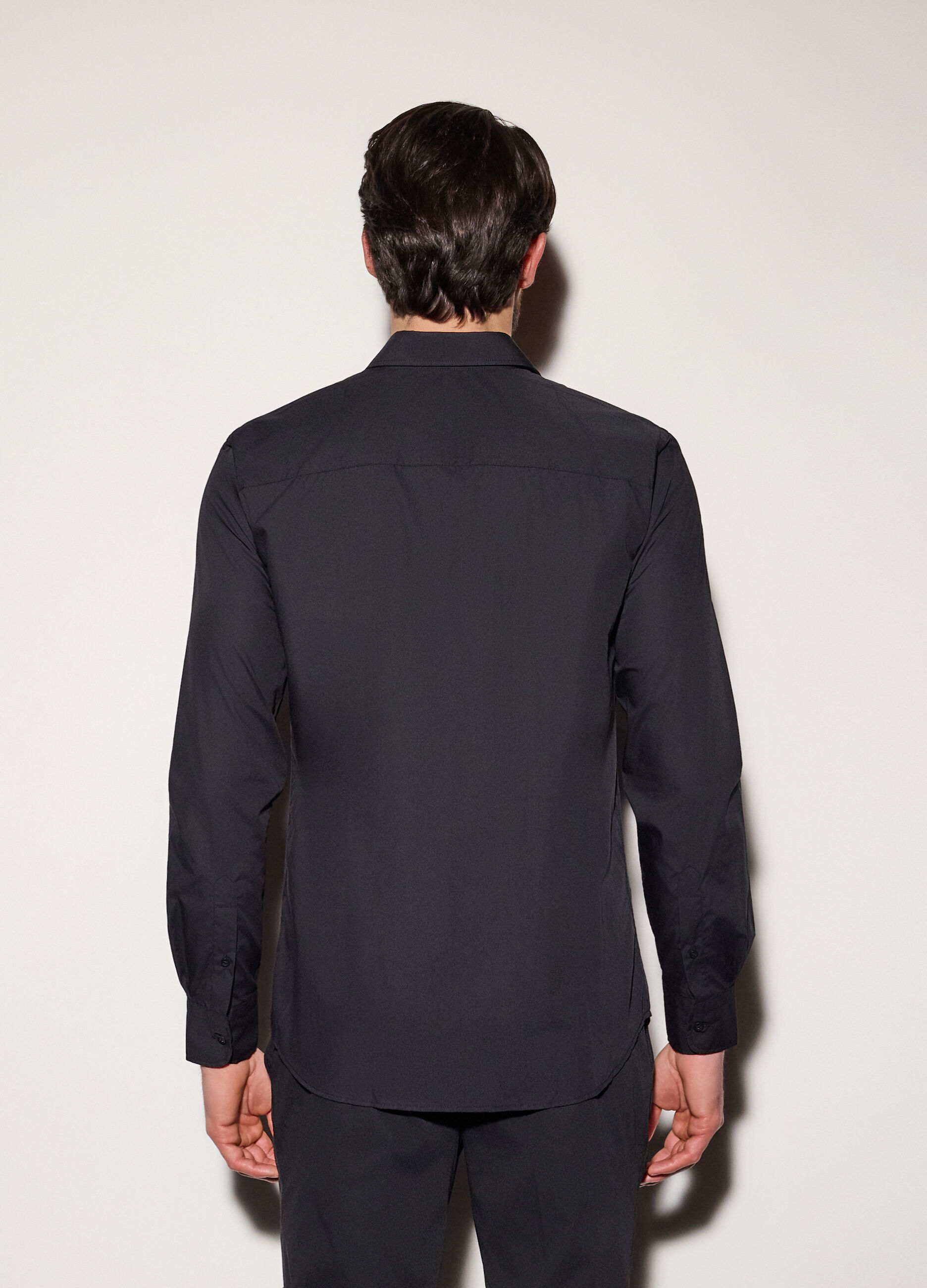 Camicia regular fit in misto cotone uomo_1