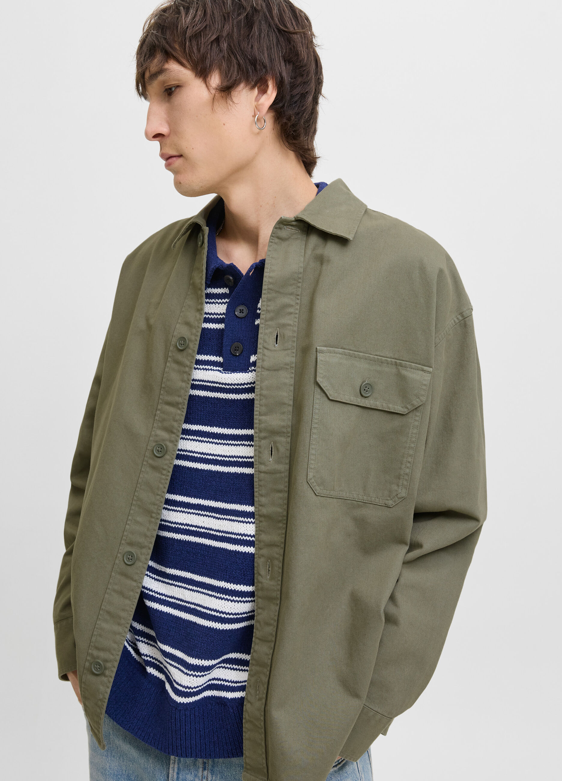 Camicia in tela di cotone uomo_3