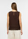 Top smanicato con scollo rotondo e ricamo donna_1