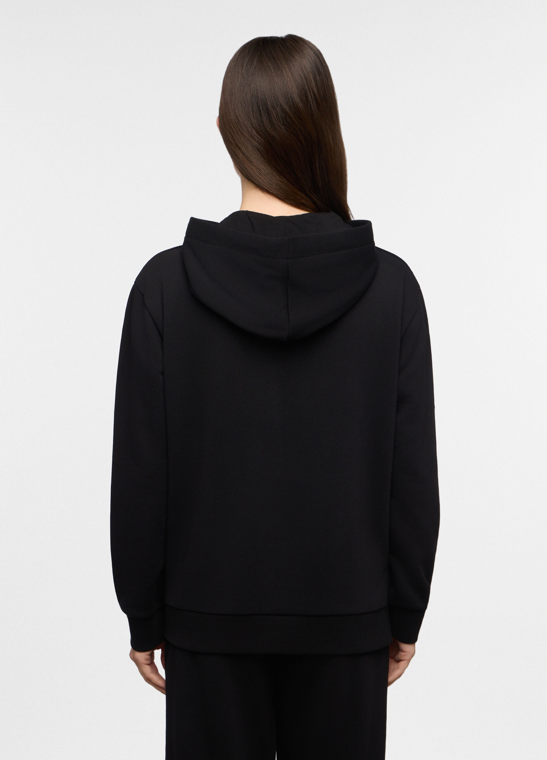 Felpa con cappuccio in french terry donna_1