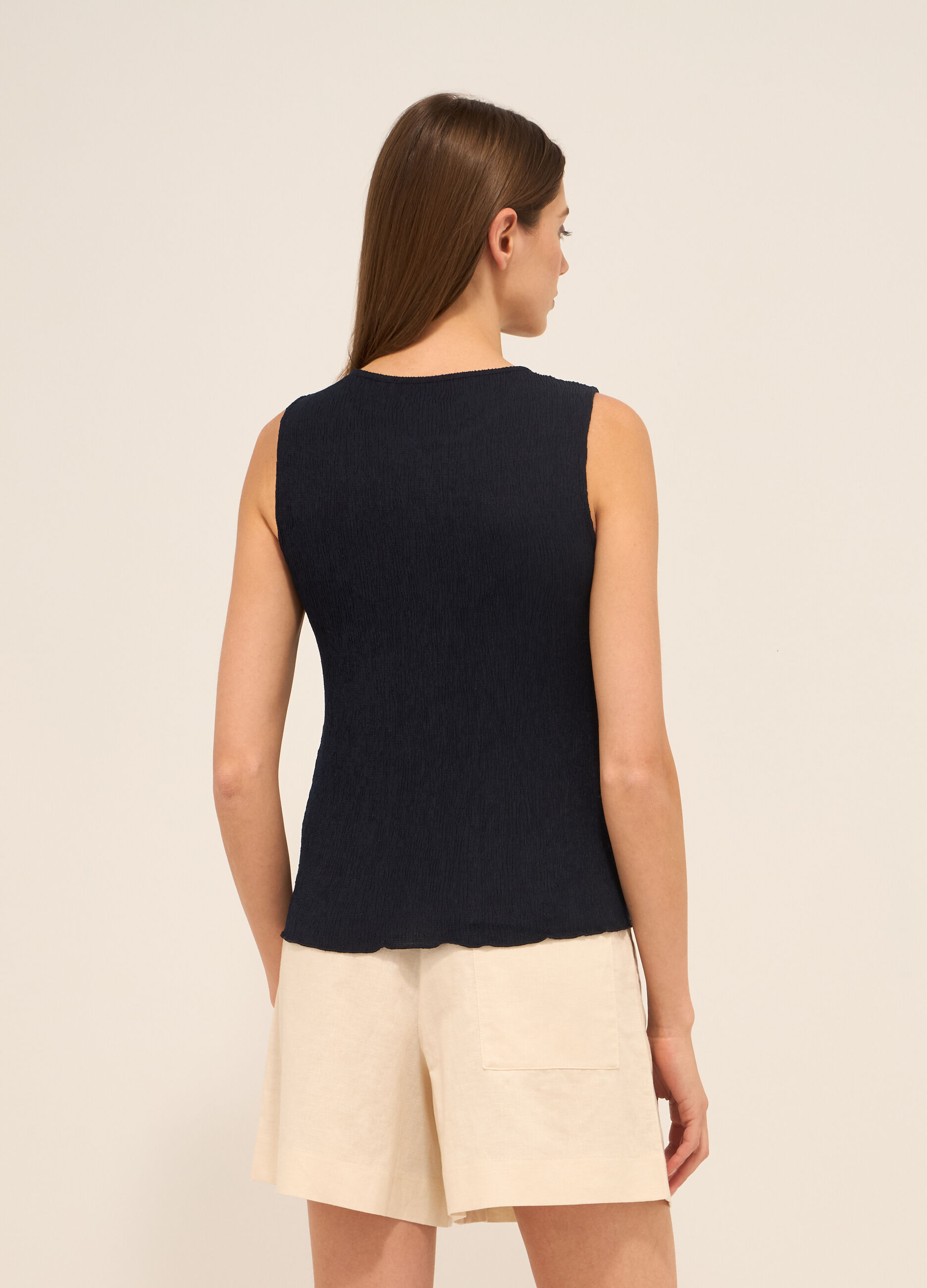 Canotta misto viscosa crinkle donna_1