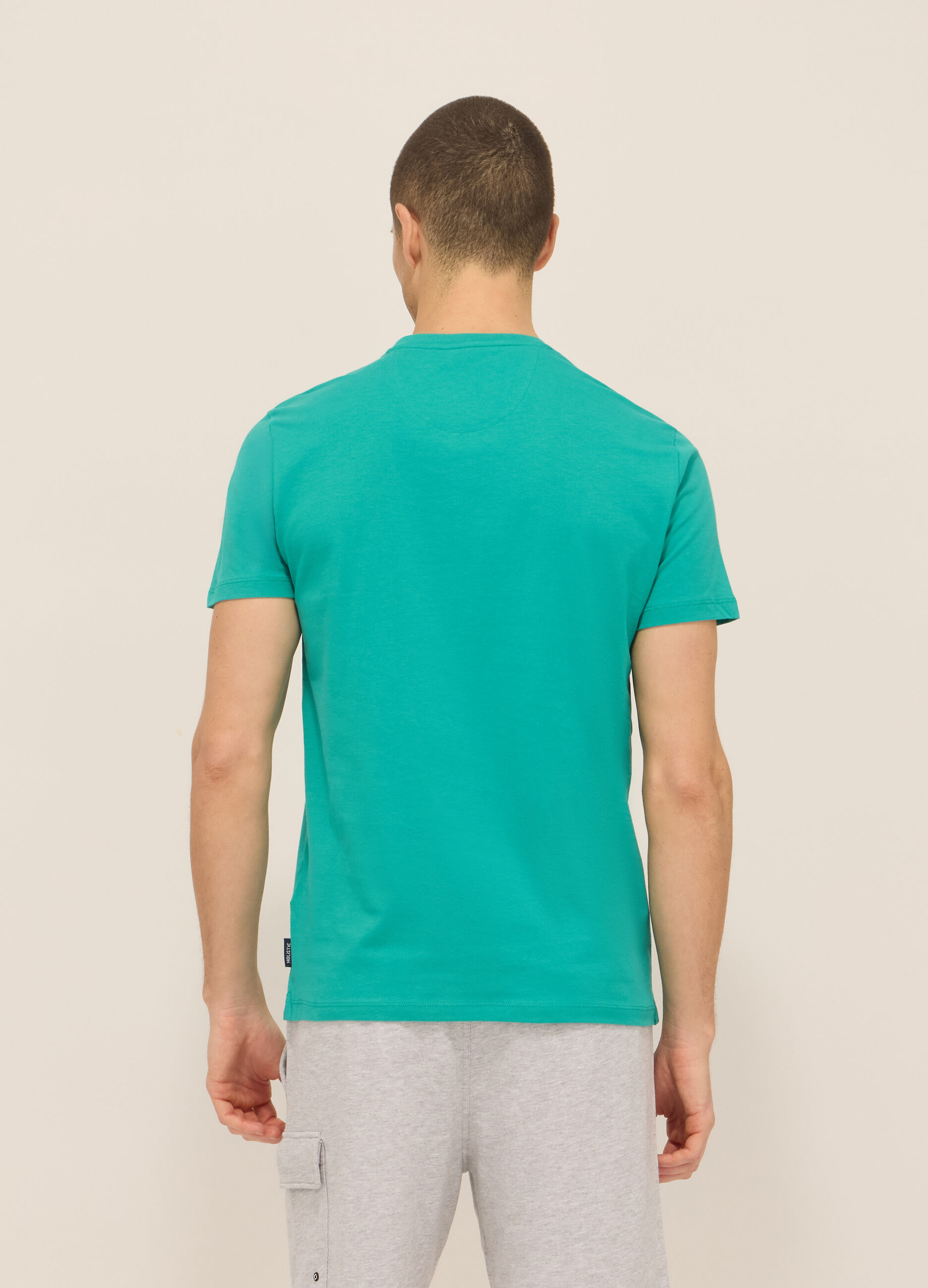 T-shirt girocollo in jersey di cotone uomo_1