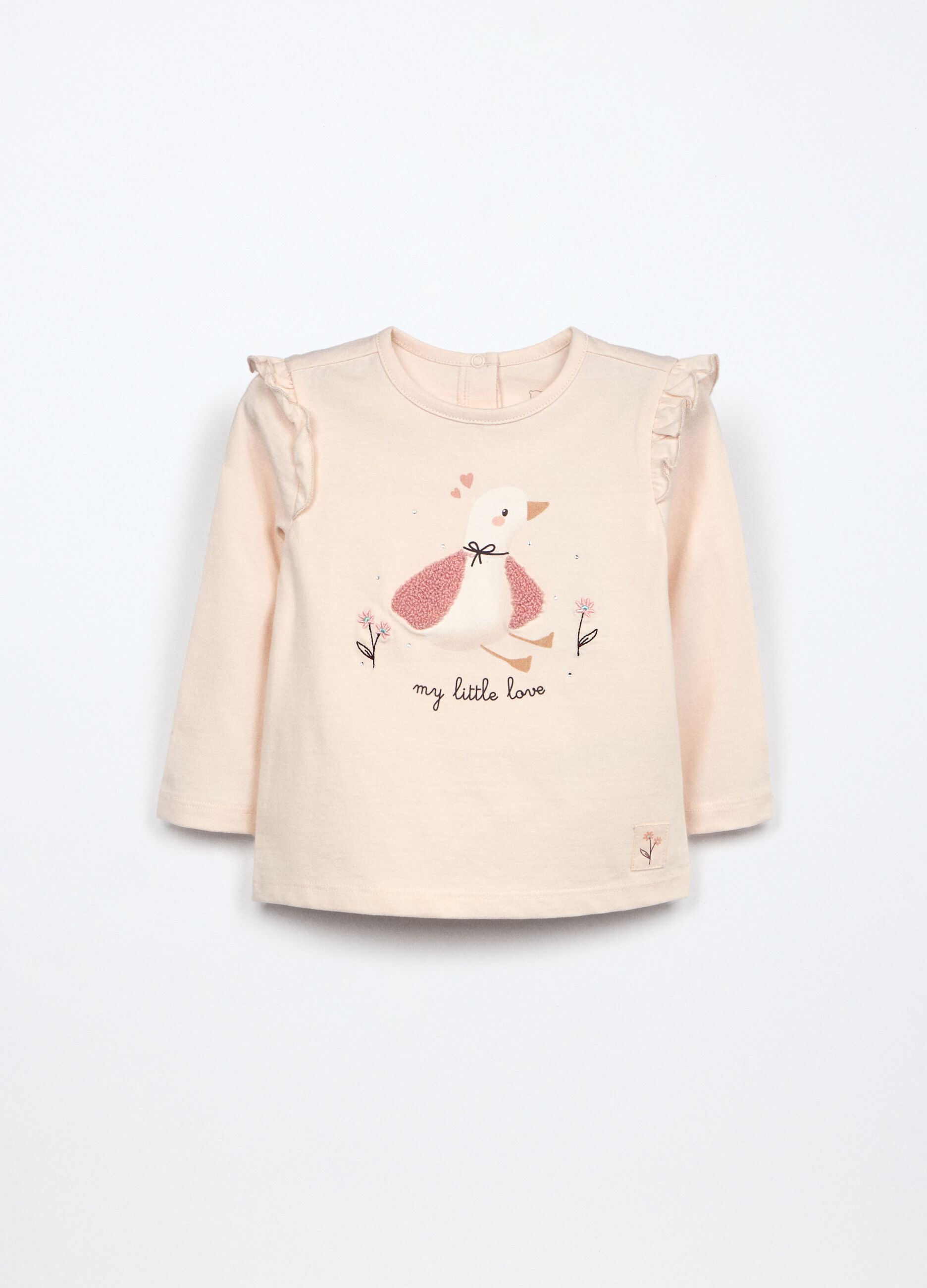 T-shirt in jersey di puro cotone neonata_0