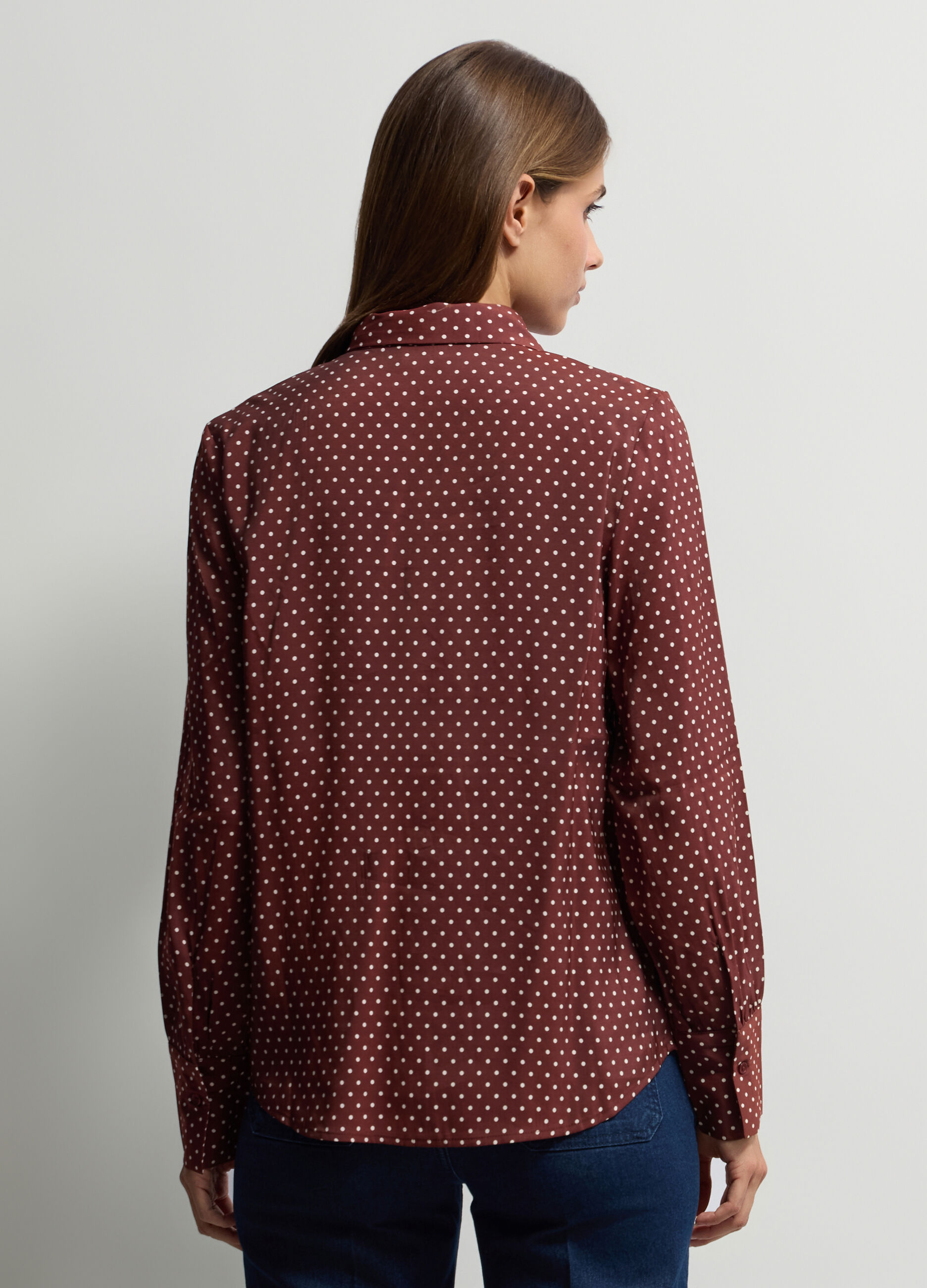 Camicia Fit Regular scollo con fiocco donna_1