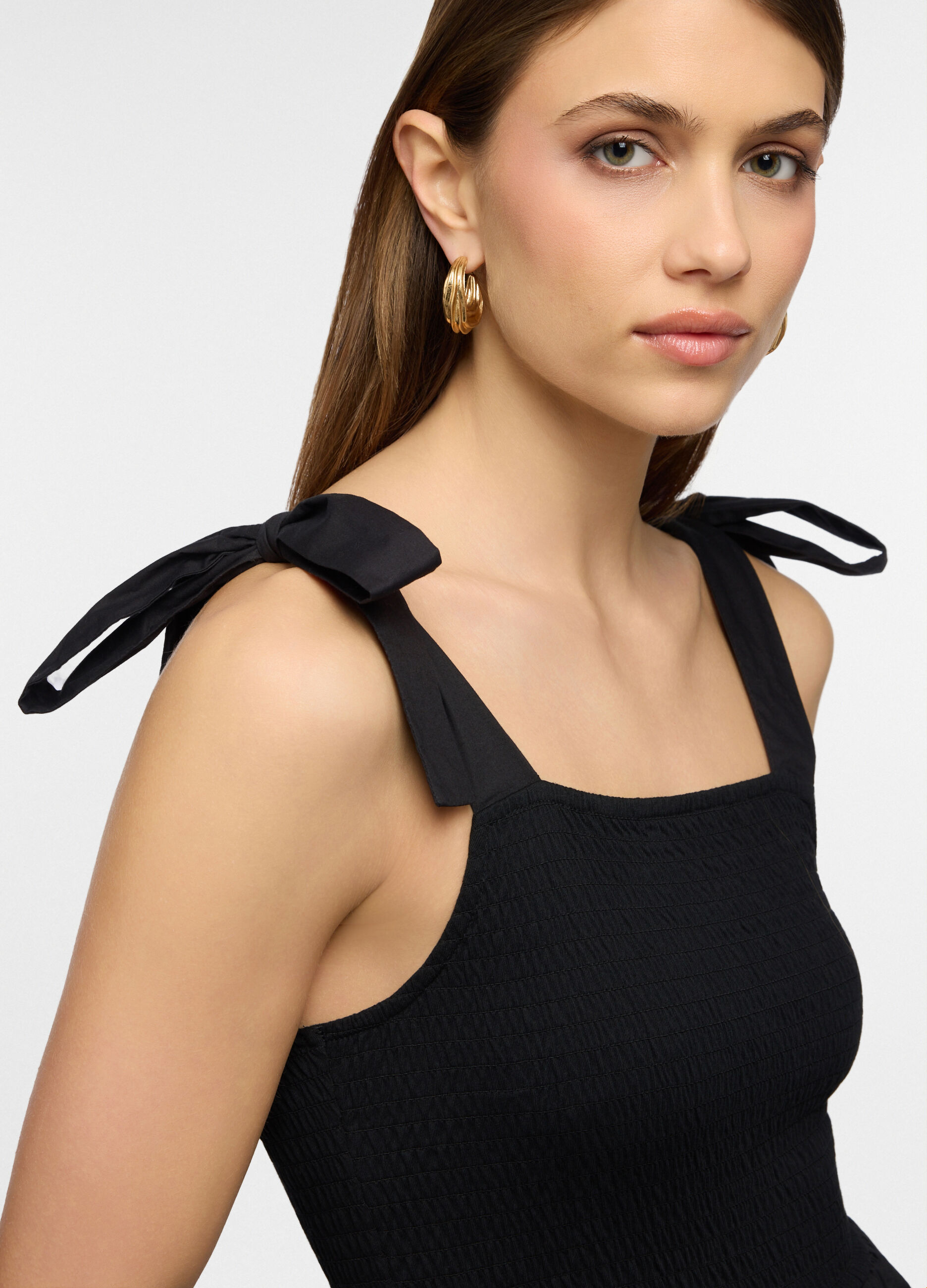 Vestito lungo smanicato fit regular in puro cotone donna_2