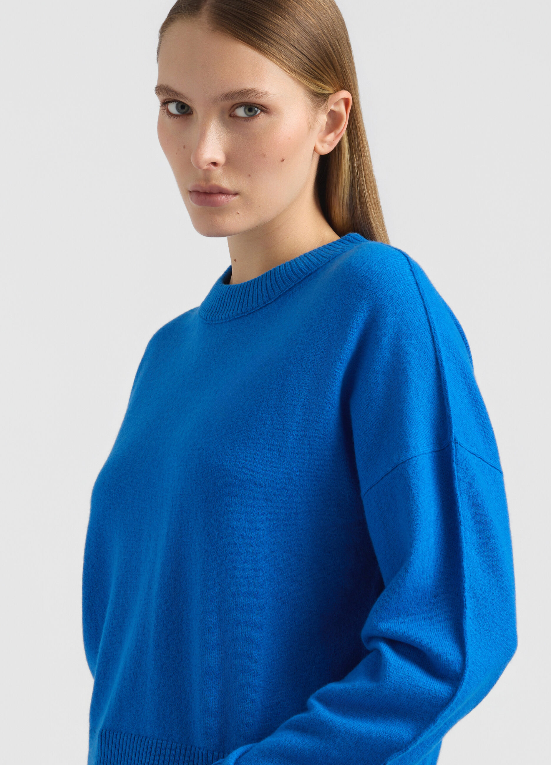 Maglia girocollo rasata donna_3