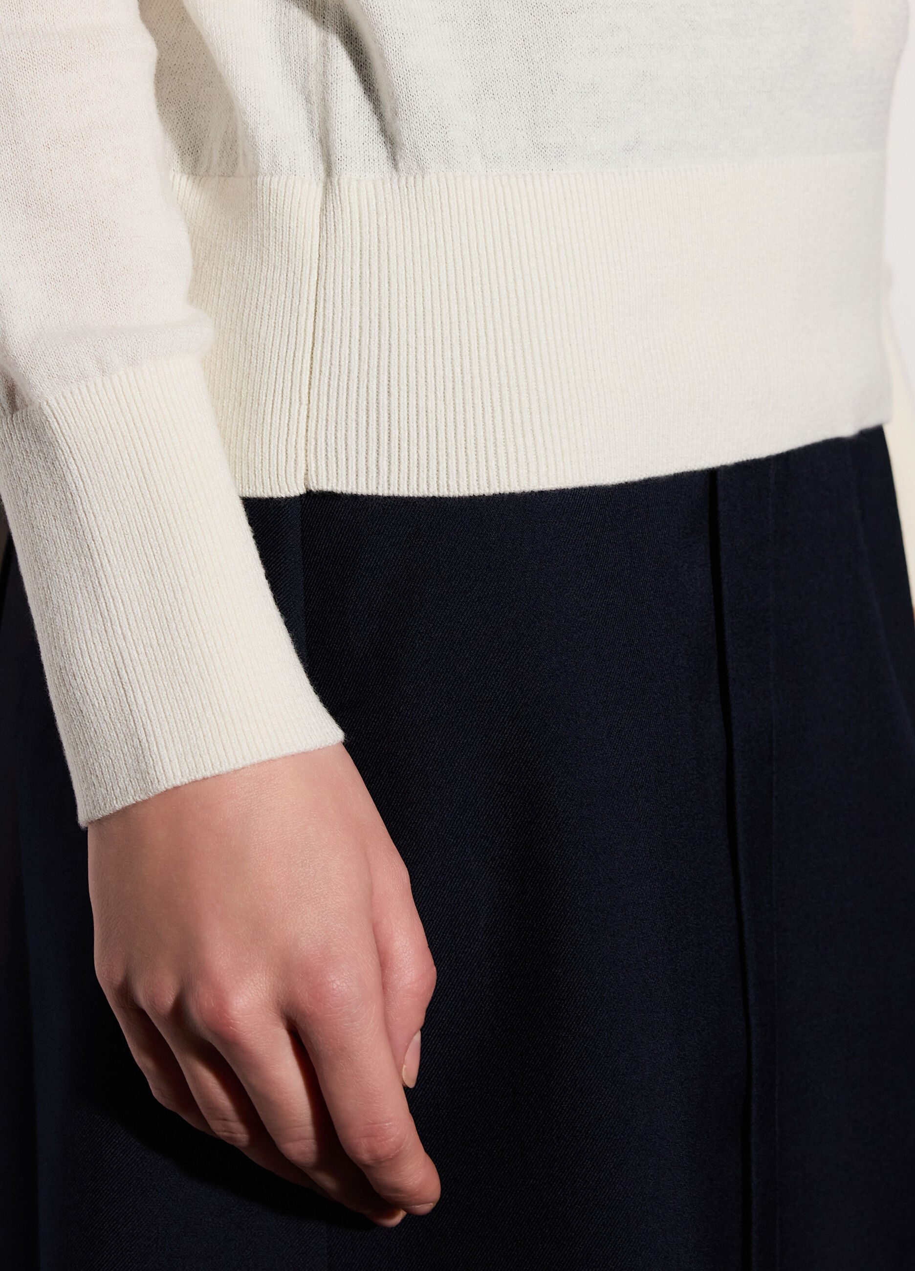 Maglia girocollo rasata donna_3