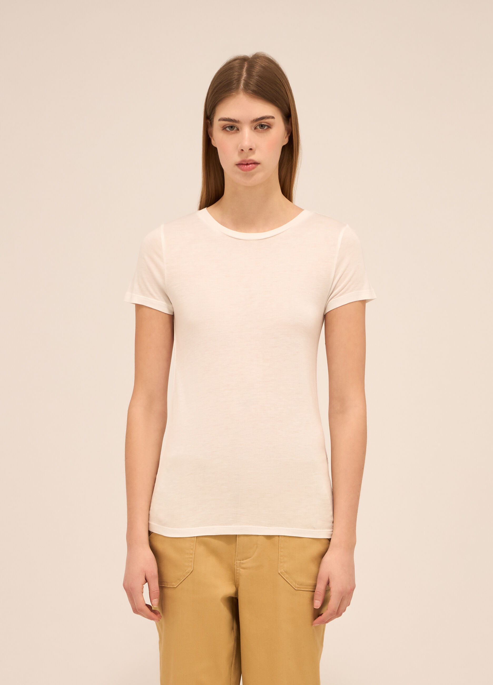 T-shirt in pura viscosa donna_0