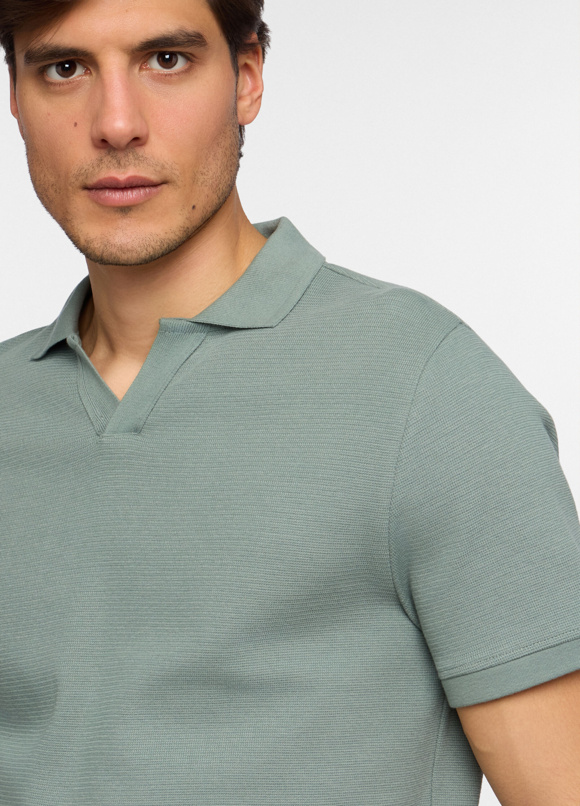 Polo maniche corte in cotone stretch uomo_2