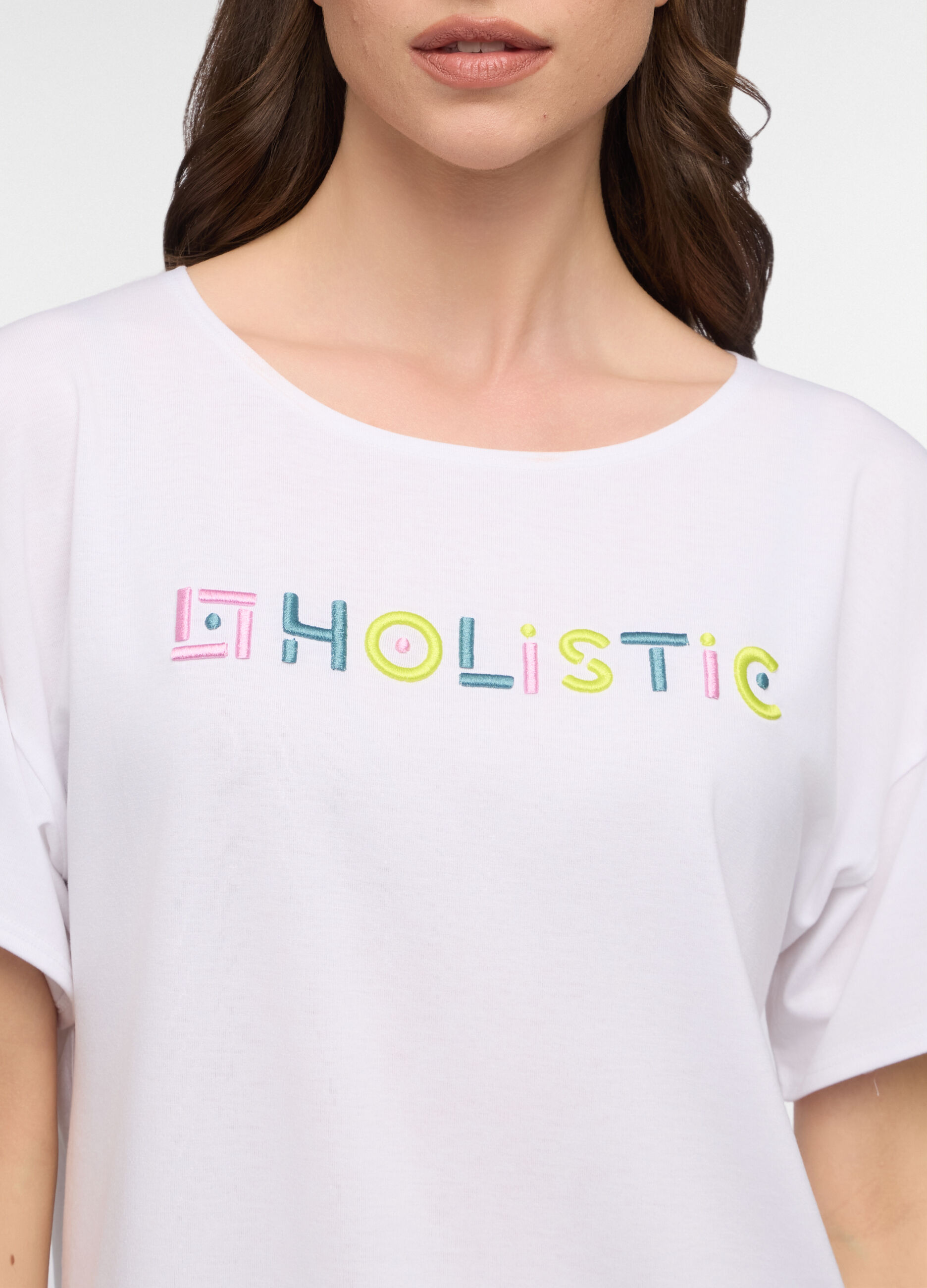 T-shirt girocollo stretch donna_2