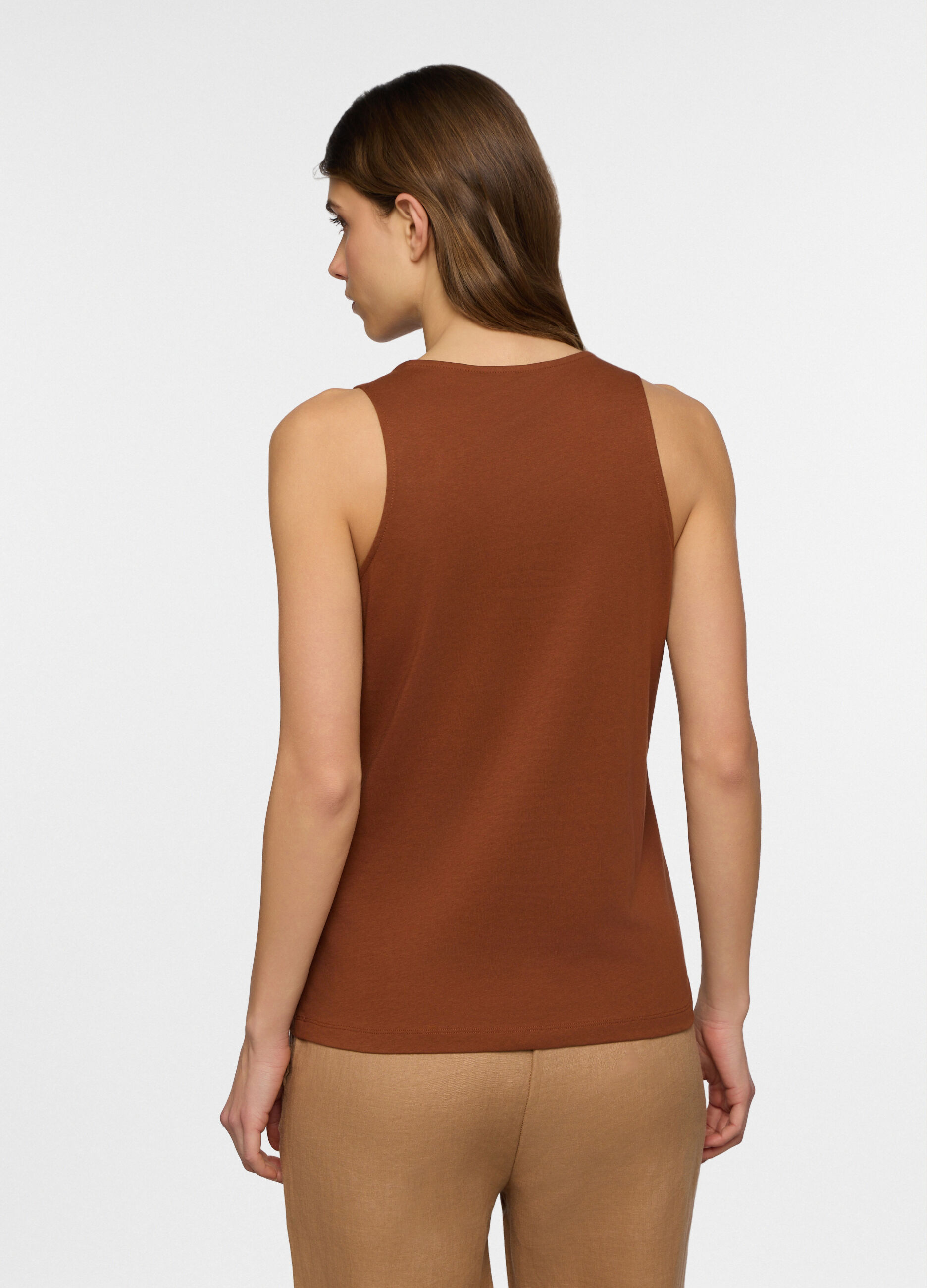 Canotta con scollo a V donna_1