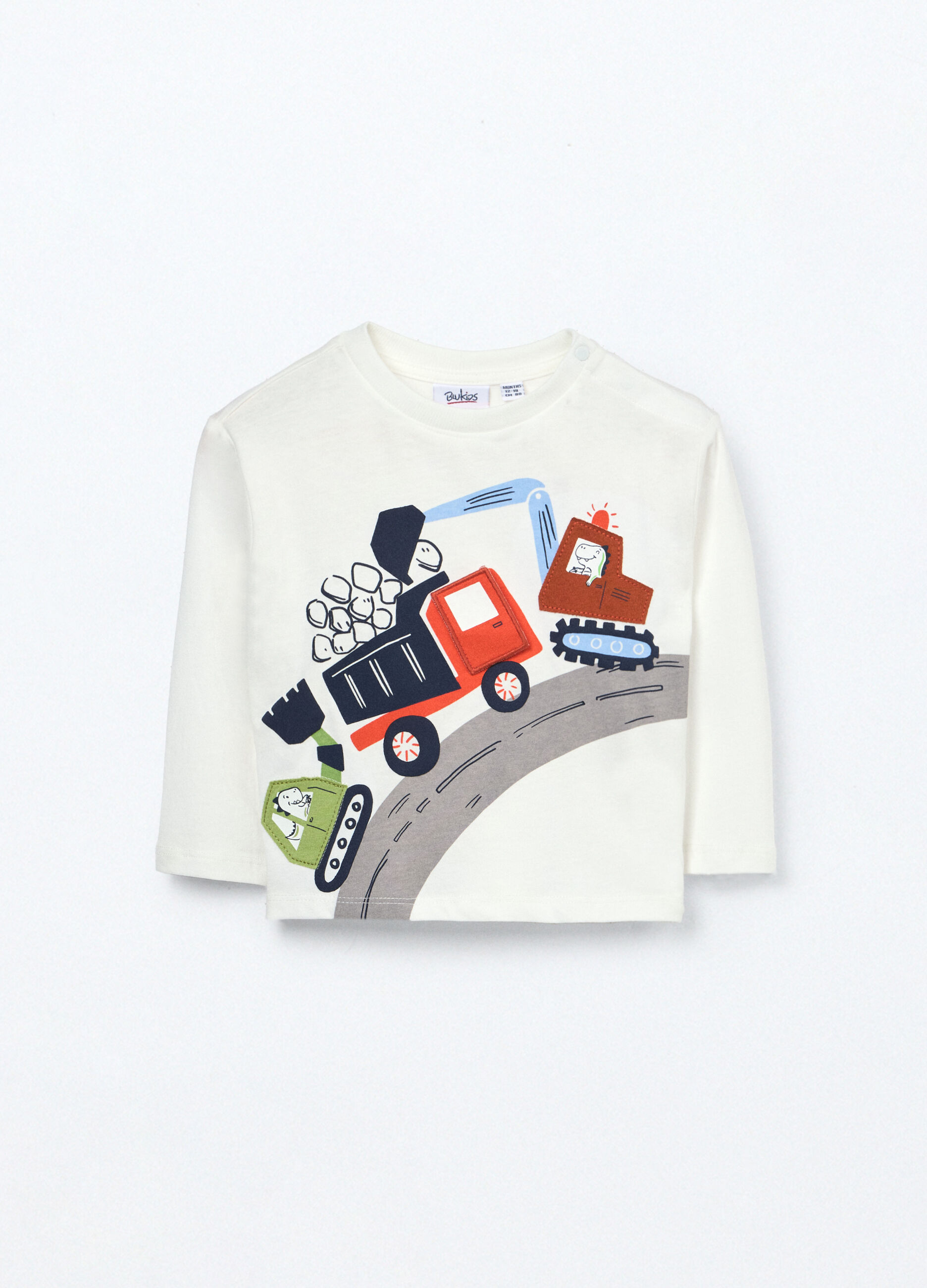 T-shirt in jersey di puro cotone neonato_0