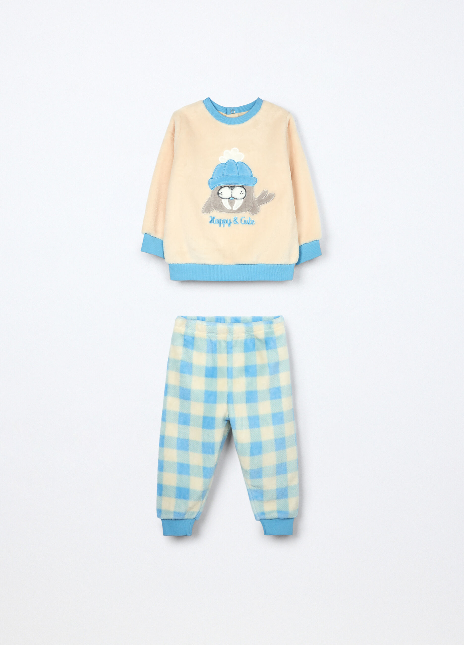 Set pigiama in coral fleece neonato_0