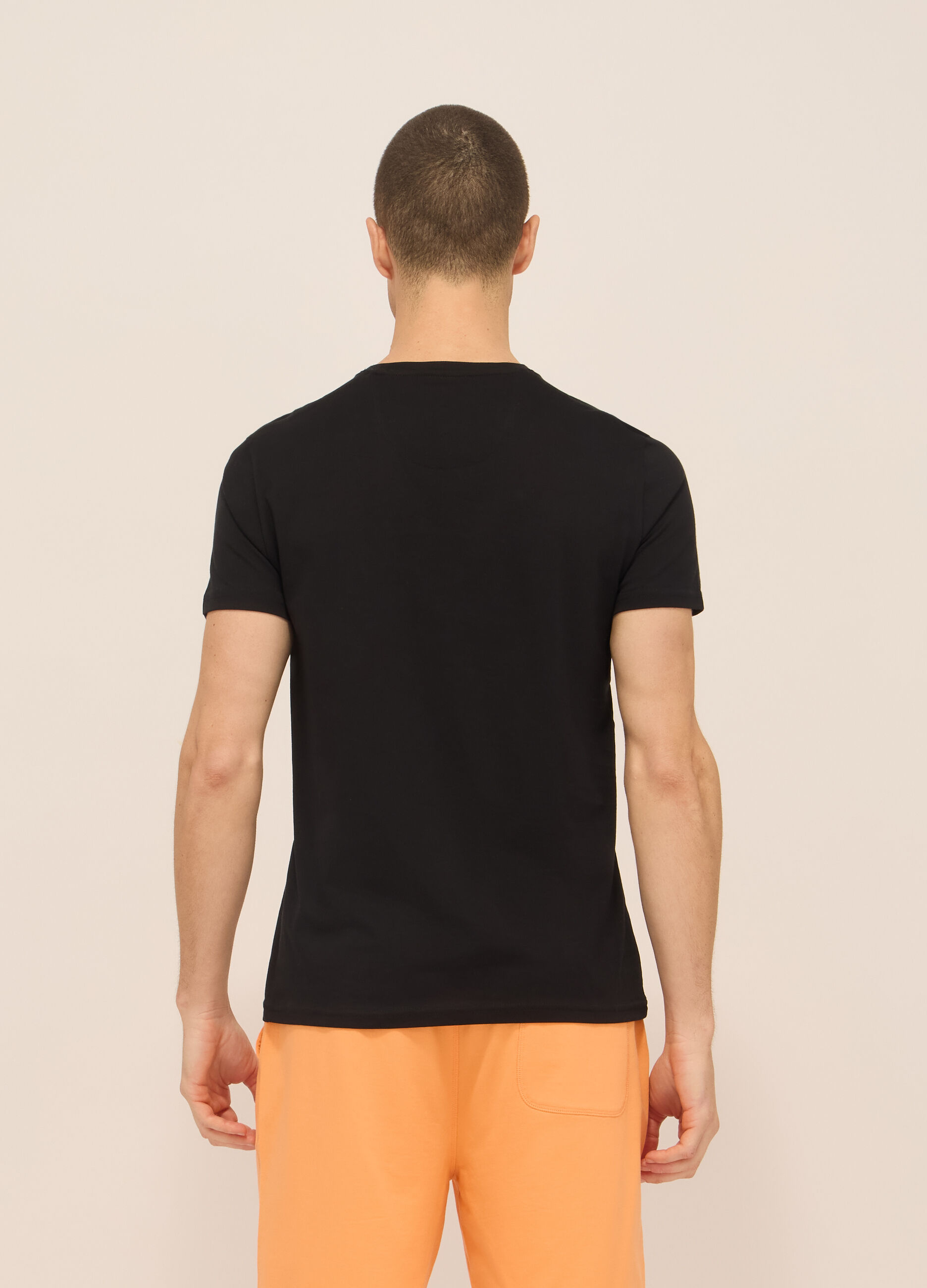 T-shirt girocollo in puro cotone uomo_1