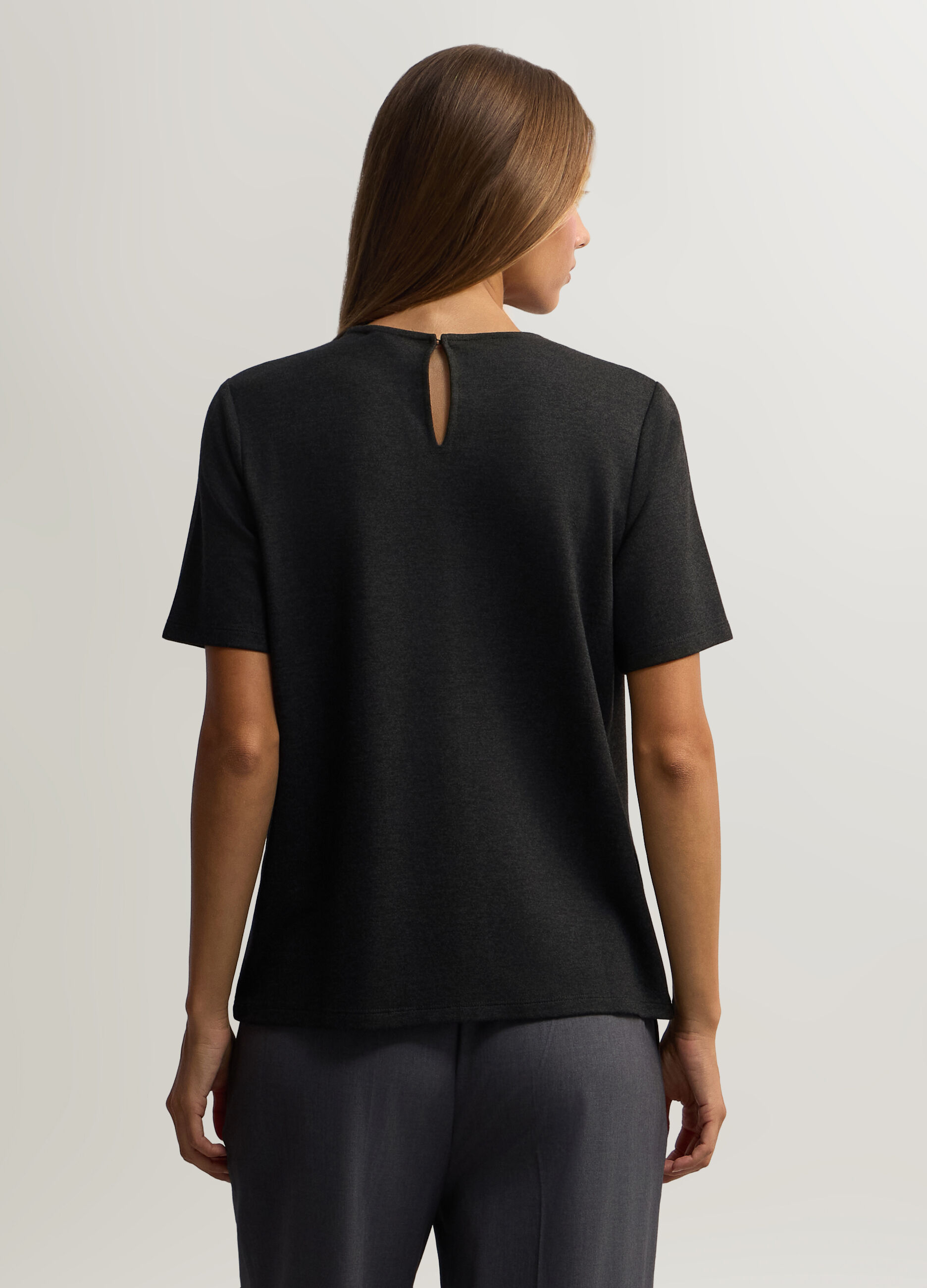T-shirt girocollo stretch donna_1