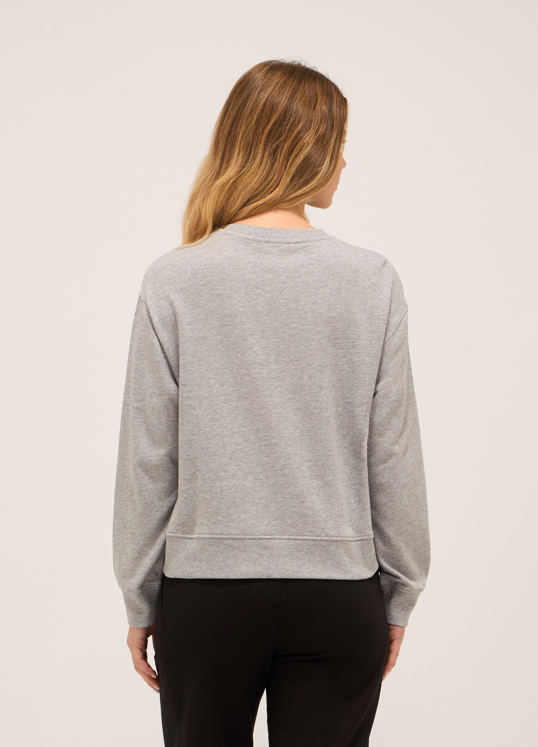 Felpa in french terry di puro cotone donna_1