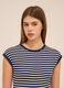 T-shirt in costina di cotone stretch donna_2