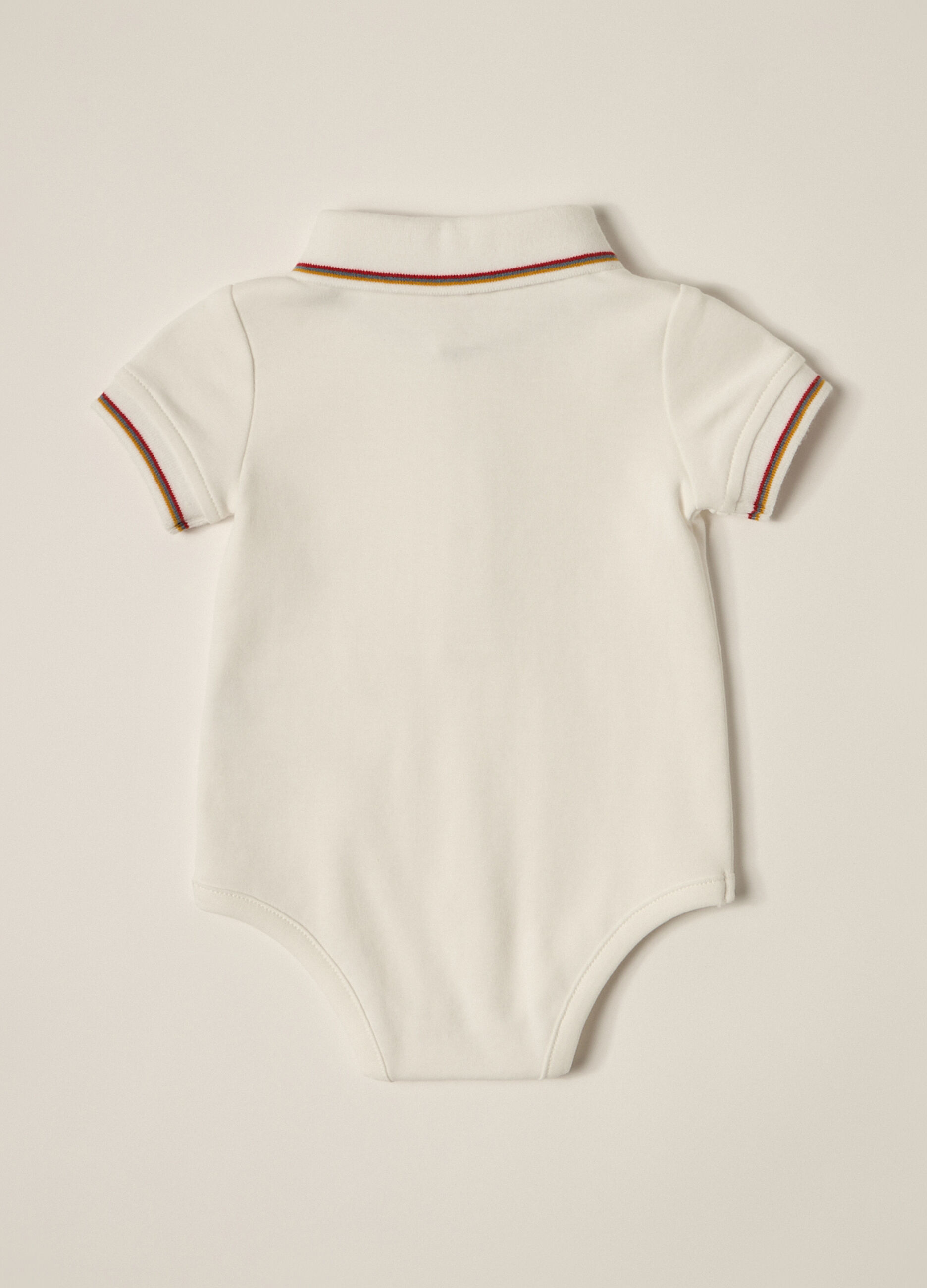 Body in interlock di puro cotone IANA neonato