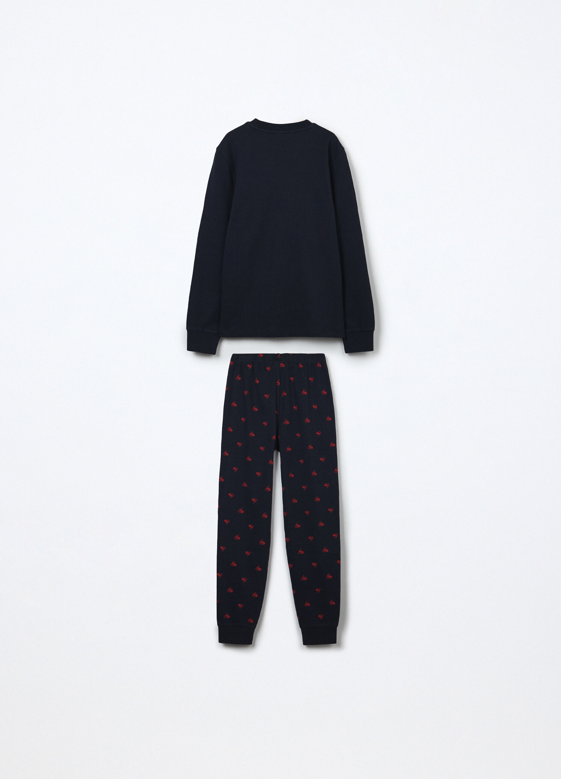 Set pigiama lungo in interlock di puro cotone bambino_1
