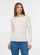 T-shirt con scollo rotondo lavorato donna_0