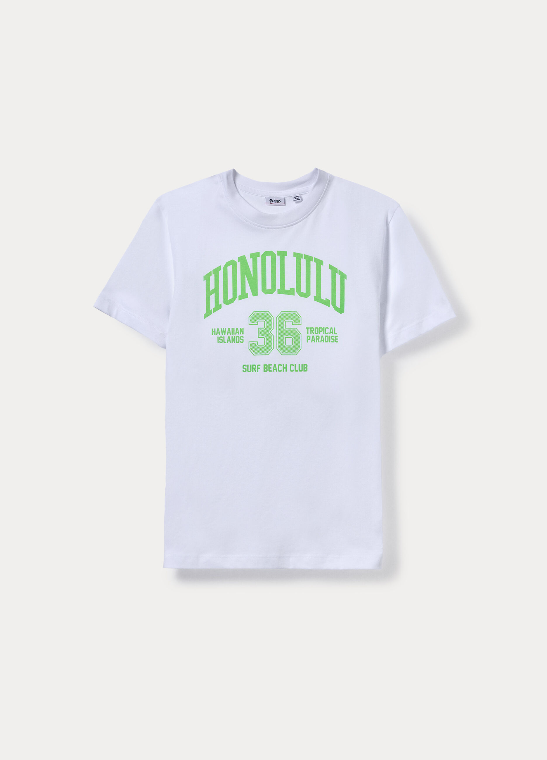T-shirt girocollo in jersey di puro cotone ragazzo_0