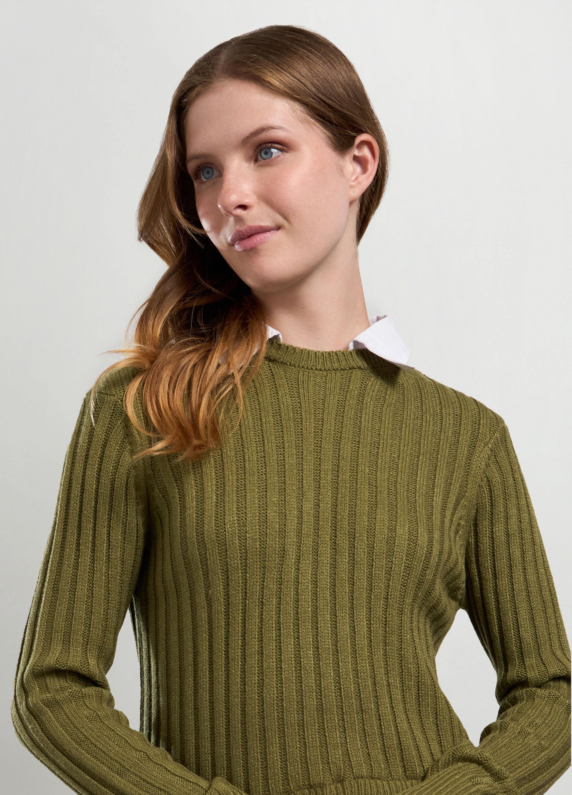 Maglia tricot con inserti donna_2