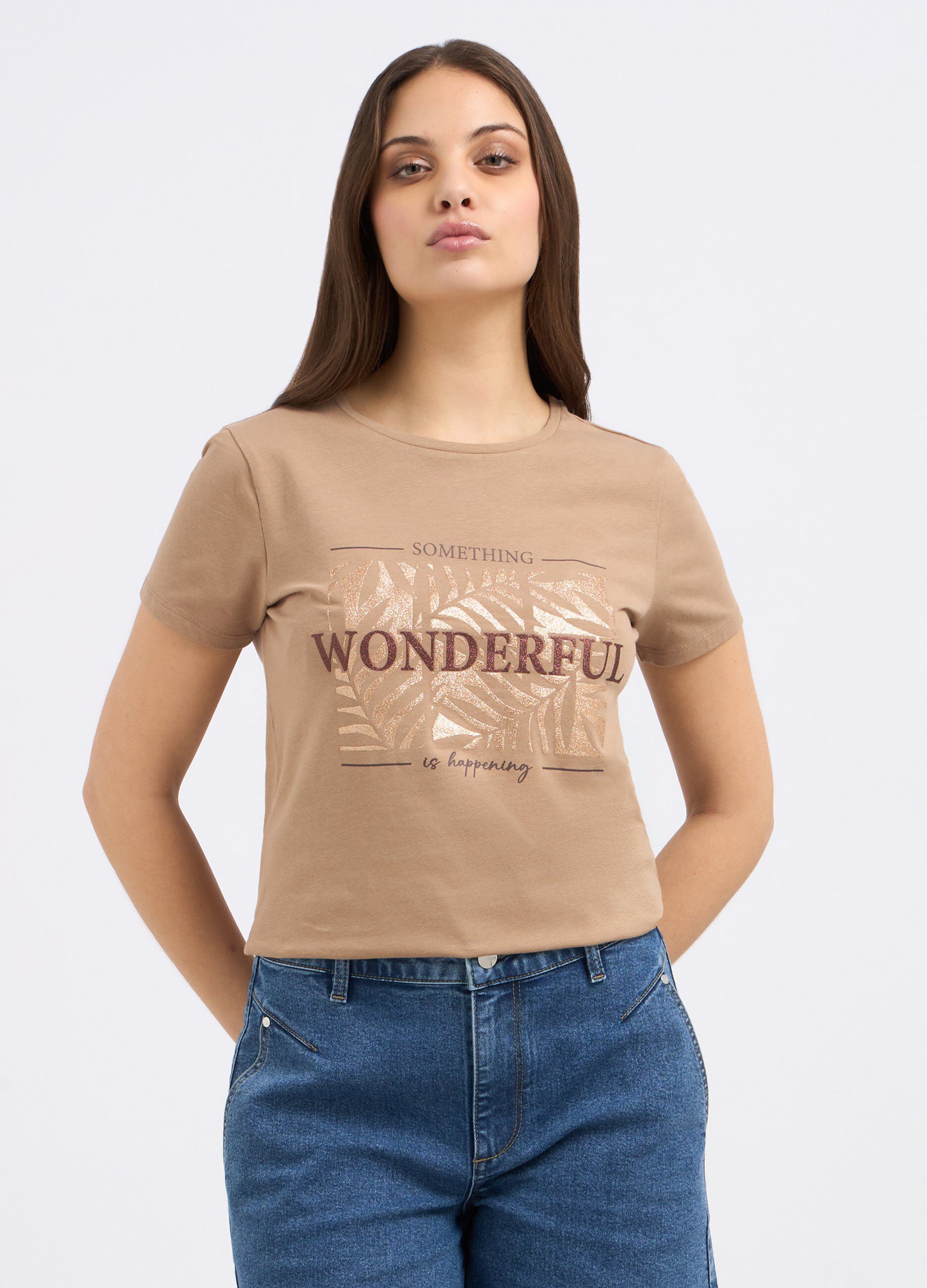 T-shirt in cotone stretch donna_0