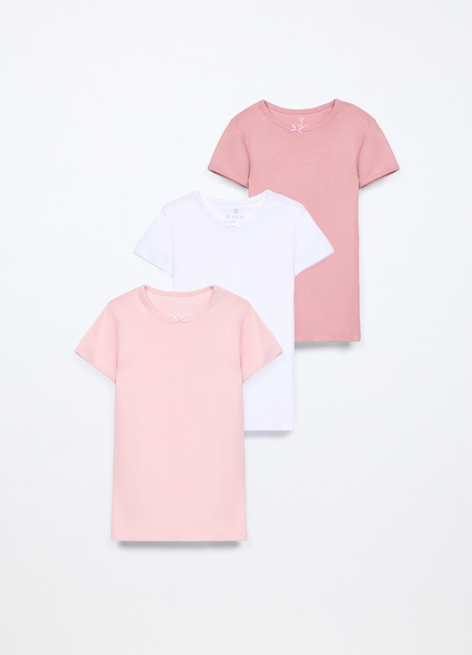 Pack 3 t-shirt intime in puro cotone organico neonata