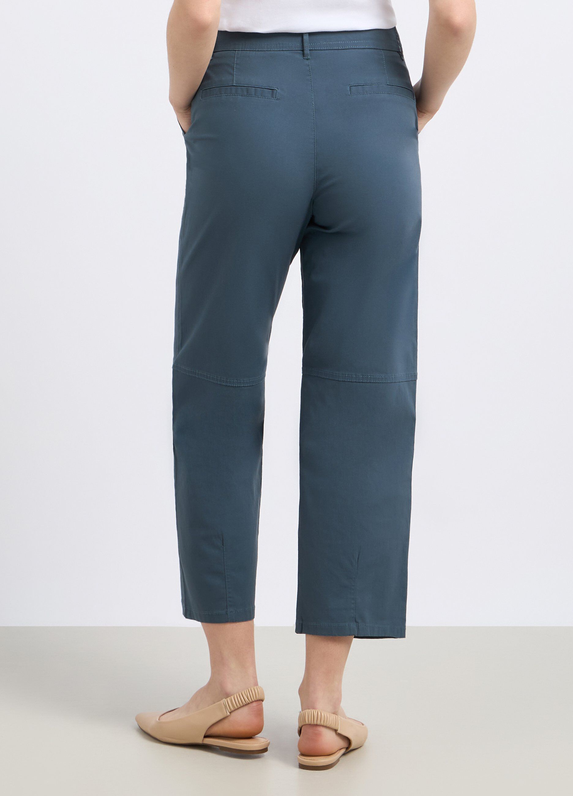 Pantaloni in cotone stretch donna_1