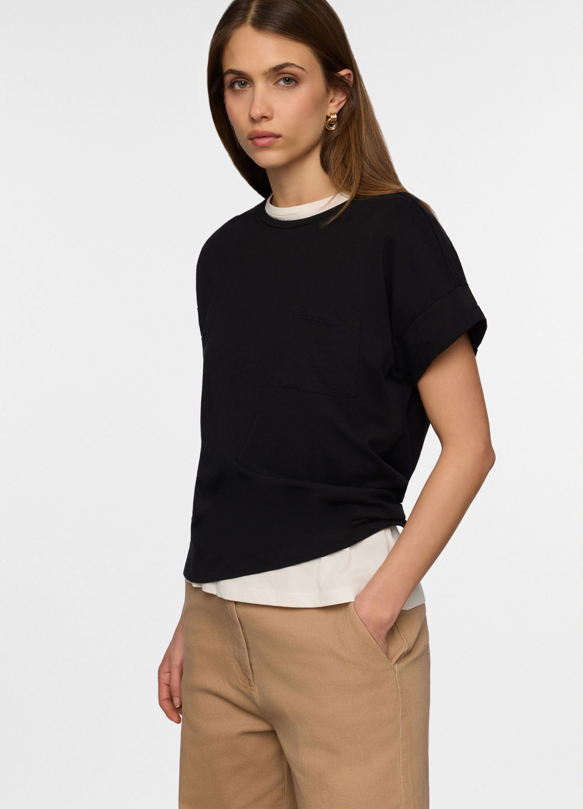 T-shirt girocollo donna_0