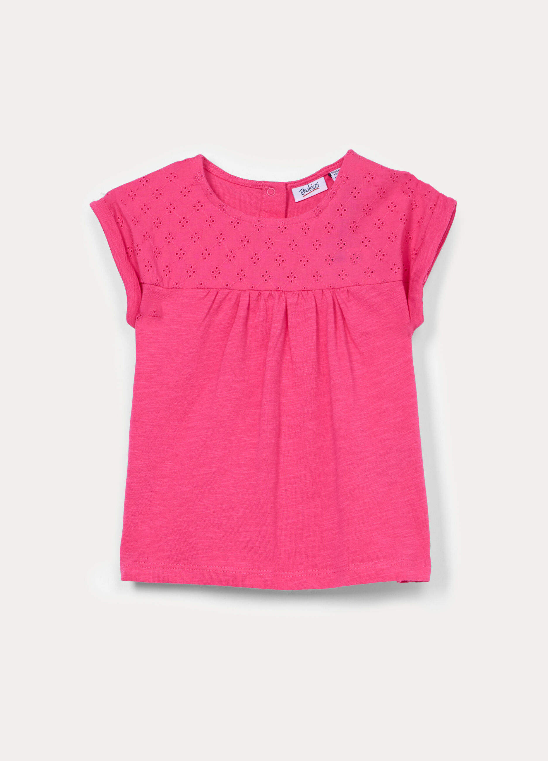 T-shirt in jersey di cotone slub bimba_0