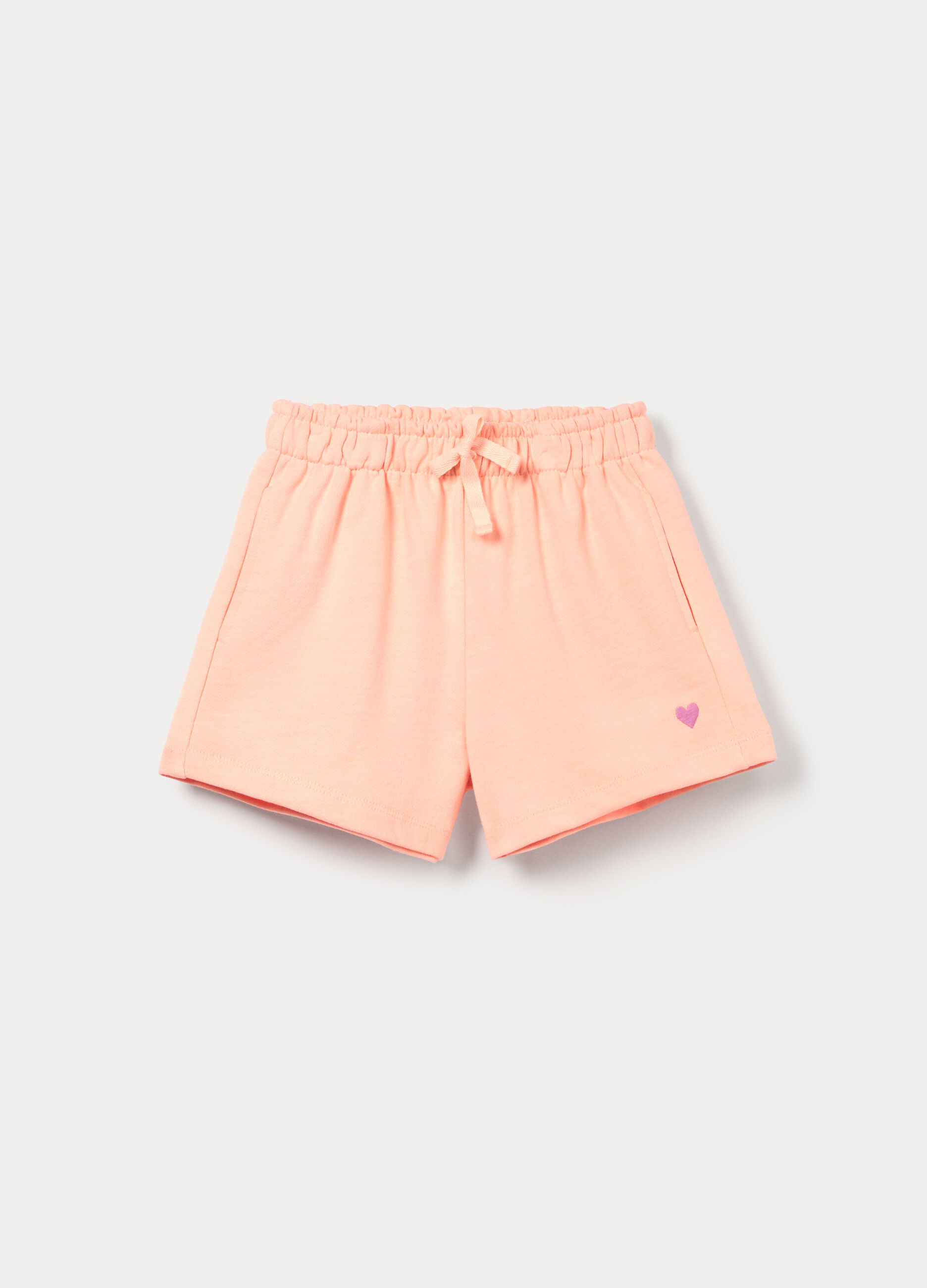 Shorts in french terry misto cotone bambina_0
